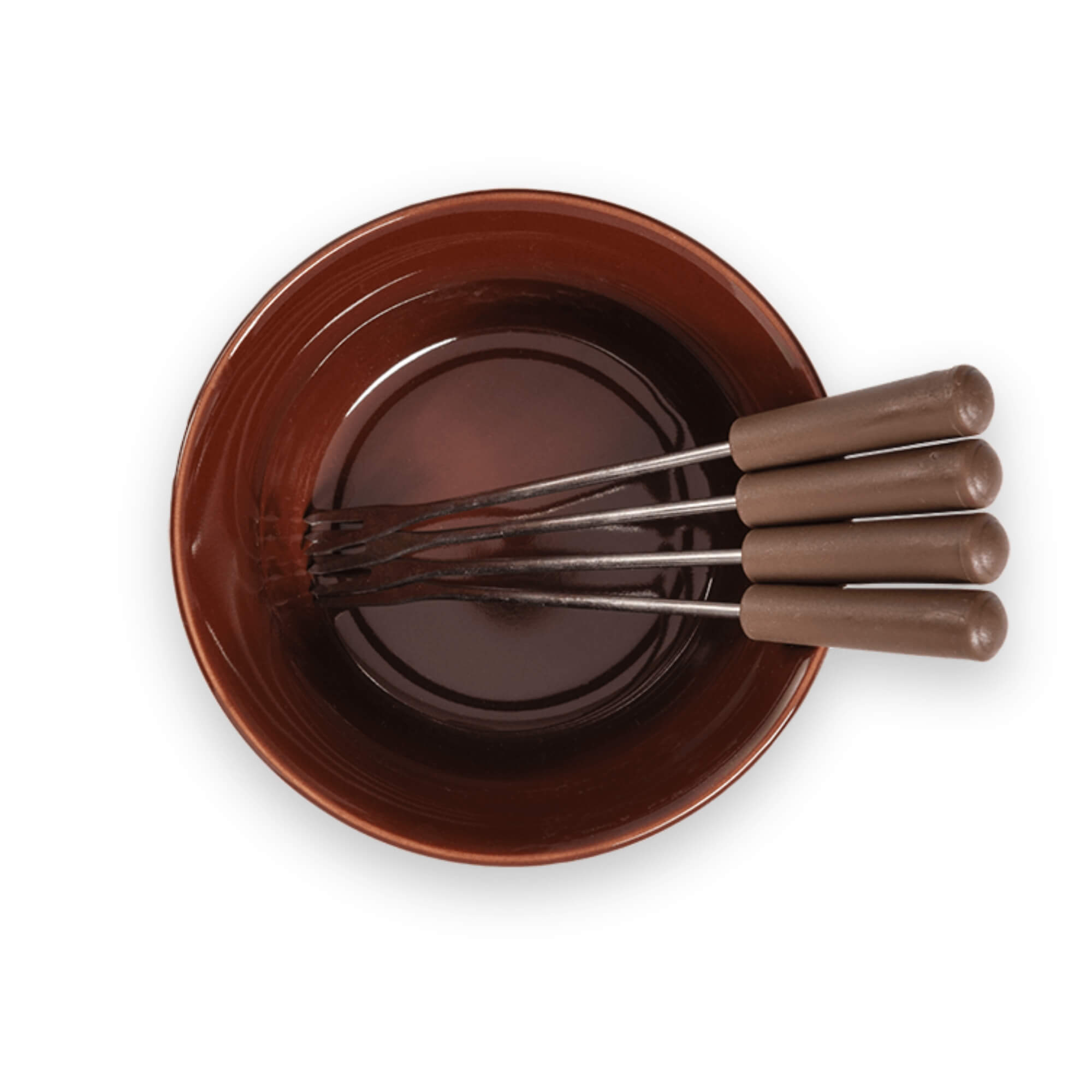 Aparelho de Fondue Branco 7 Peças Chocolate Cerâmica Linha Fondue Brinox - 1256/115