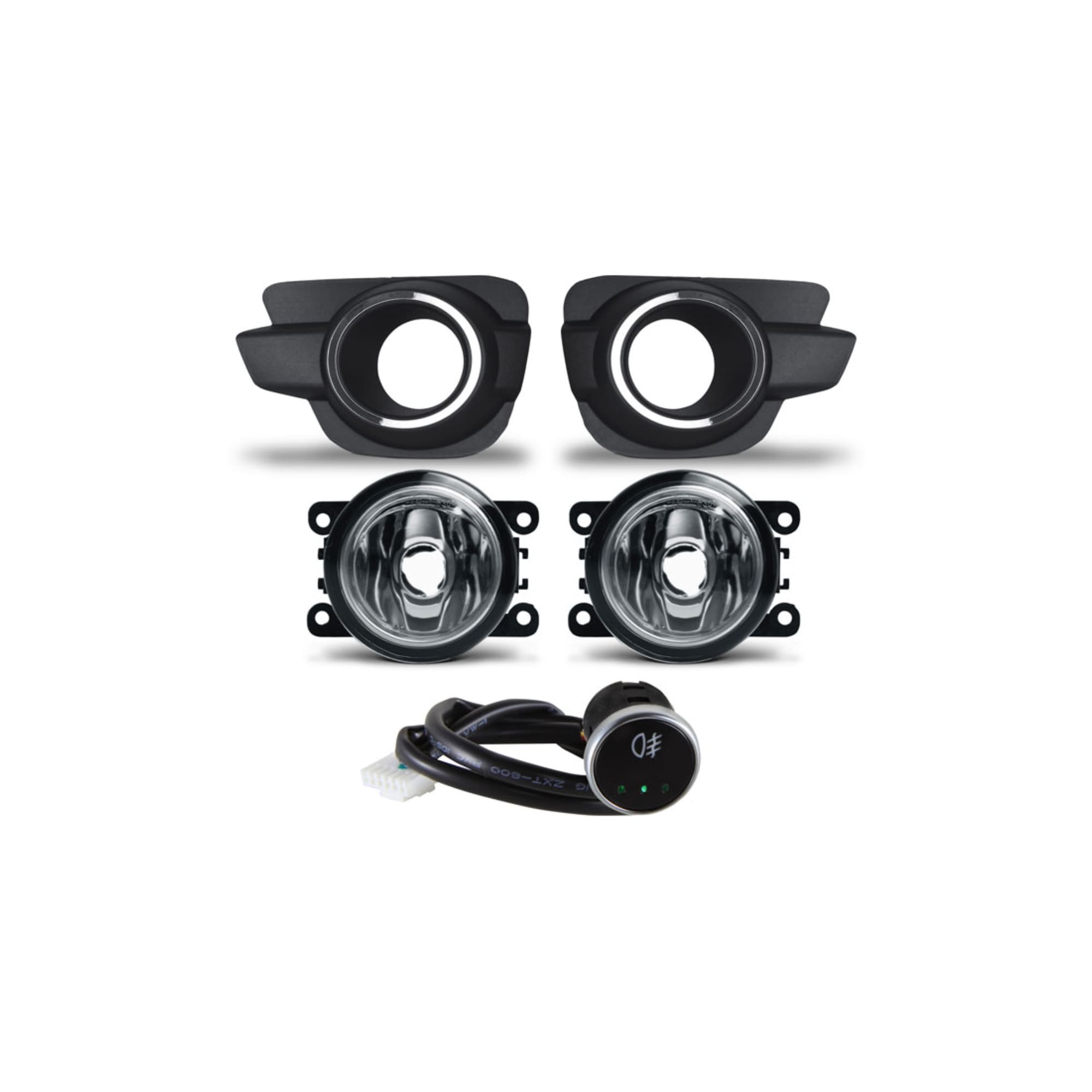 Kit Farol Kwid 2017 em Diante Grade Cromada Botão Modelo Universal SHOCKLIGHT - SL-221010CRU