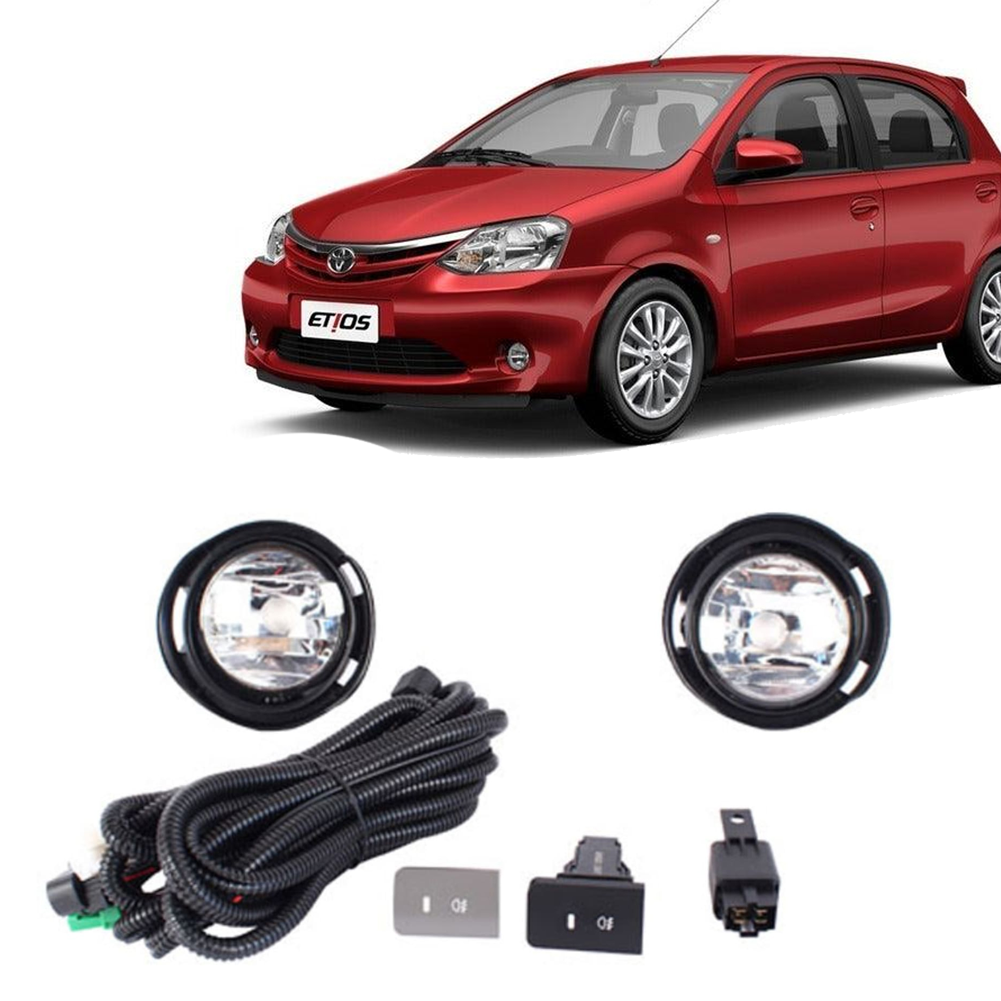 Kit Toyota Etios Hatch/Sedan 2012 Botão Modelo Original H16 24w Shocklight - SL-250910