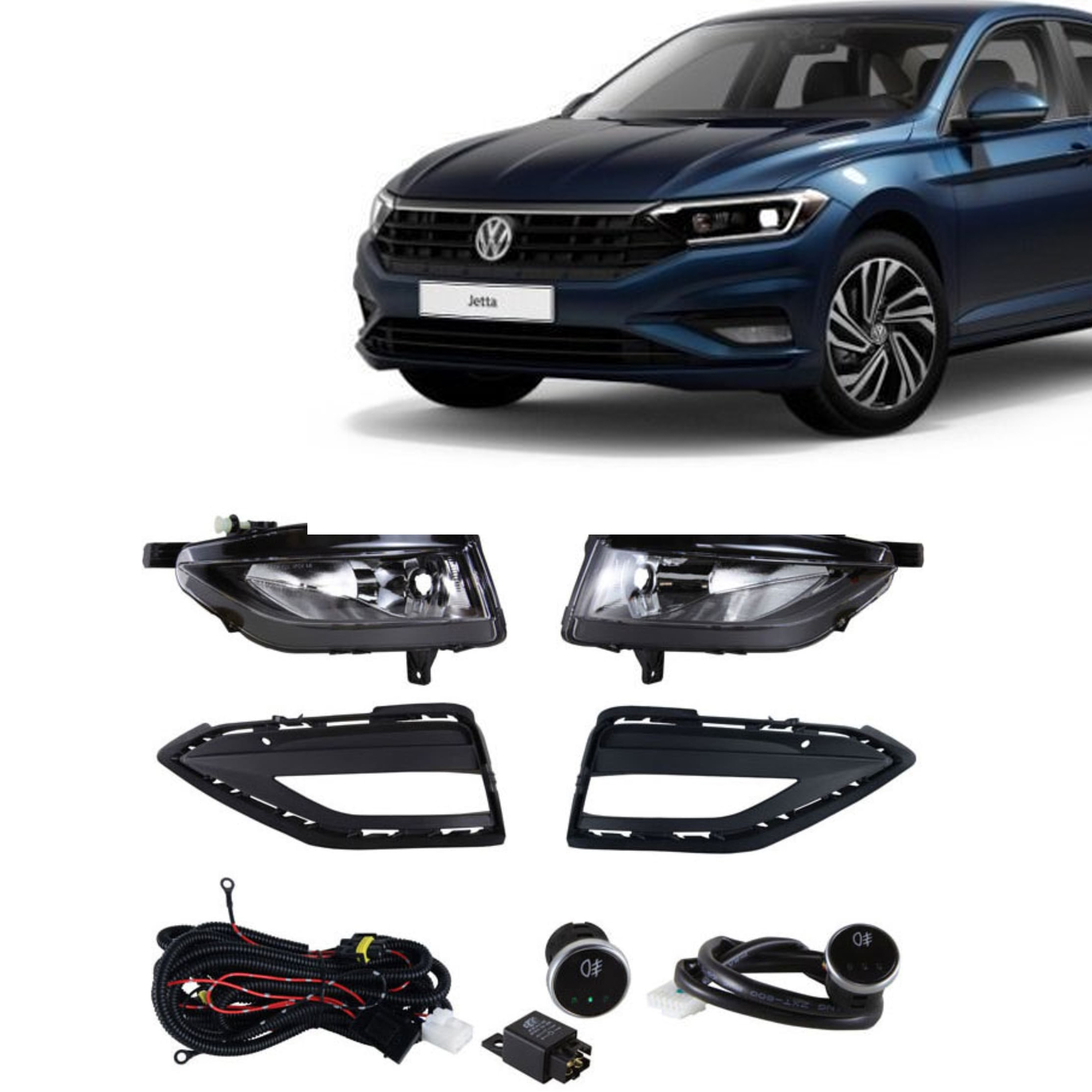 Milha Jetta 2020 em Diante Preto BT Modelo Touch Universal H8 35w SHOCKLIGHT - SL-263010