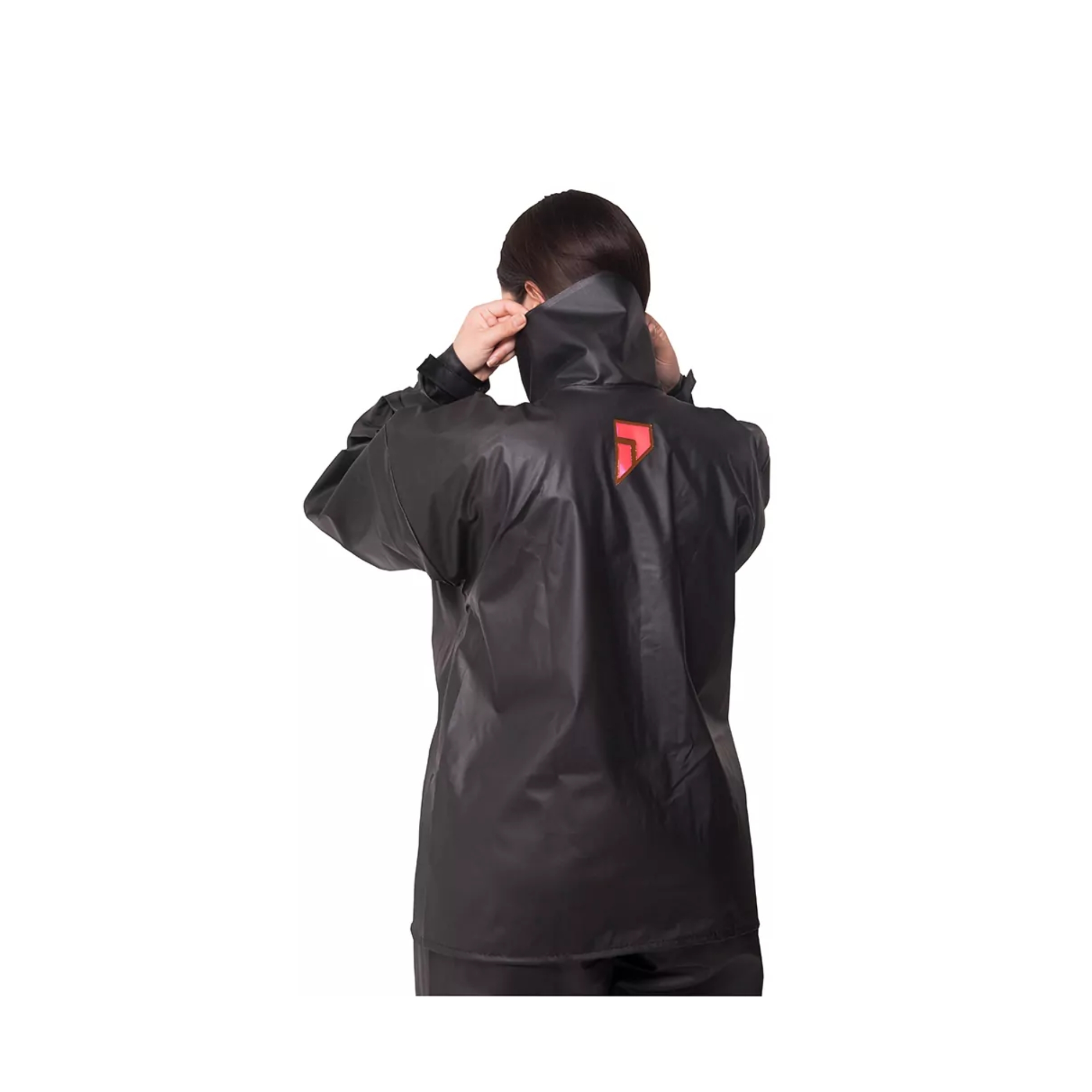 Conjunto Capa de Chuva em Pvc Bravo Gola Feminino Preto EGG Pioneira - 2200FEM-F-PRE-EGG