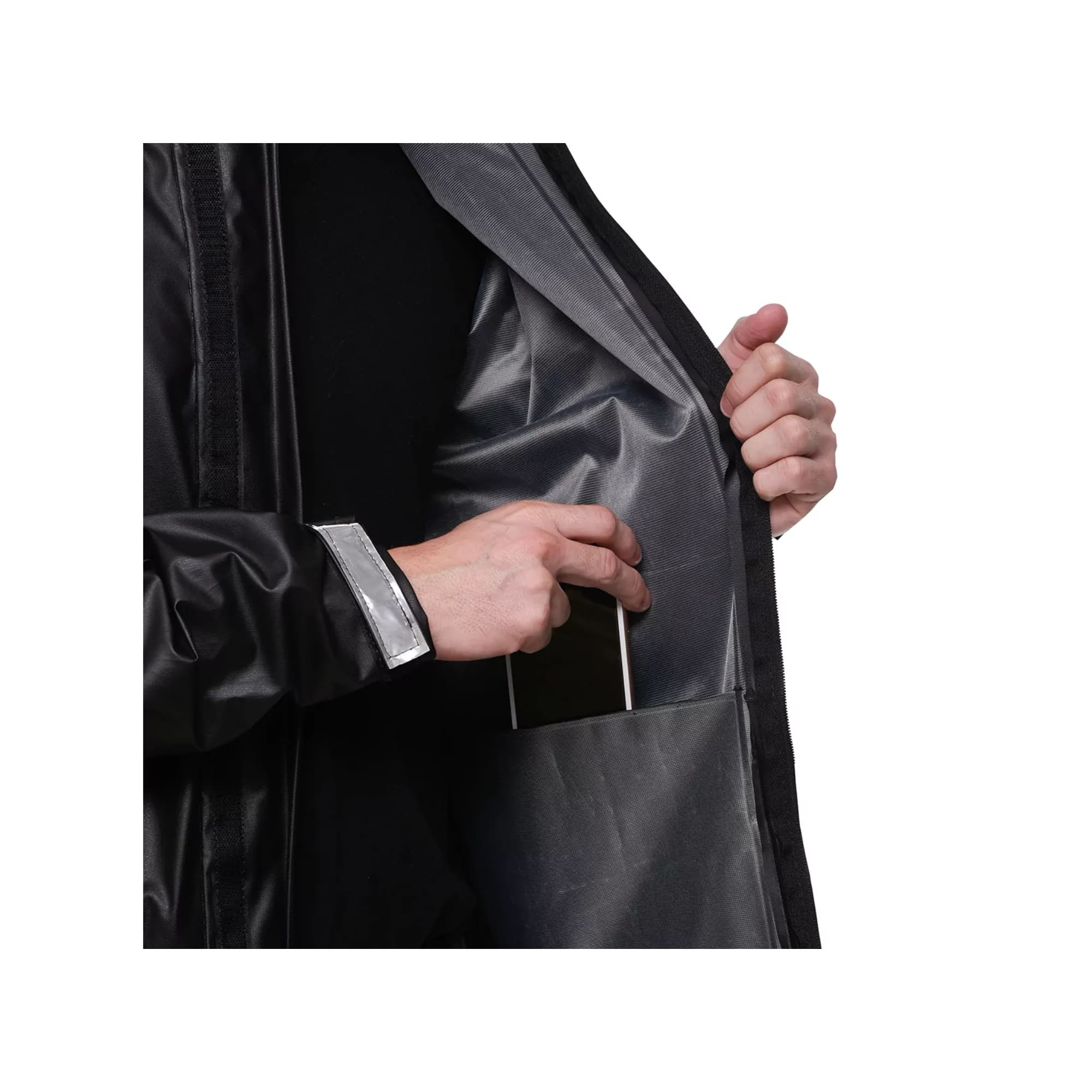 Conjunto Capa de Chuva em Pvc Bravo Capuz Masculino Preto XGG Pioneira - 2250-M-PRE-XGG