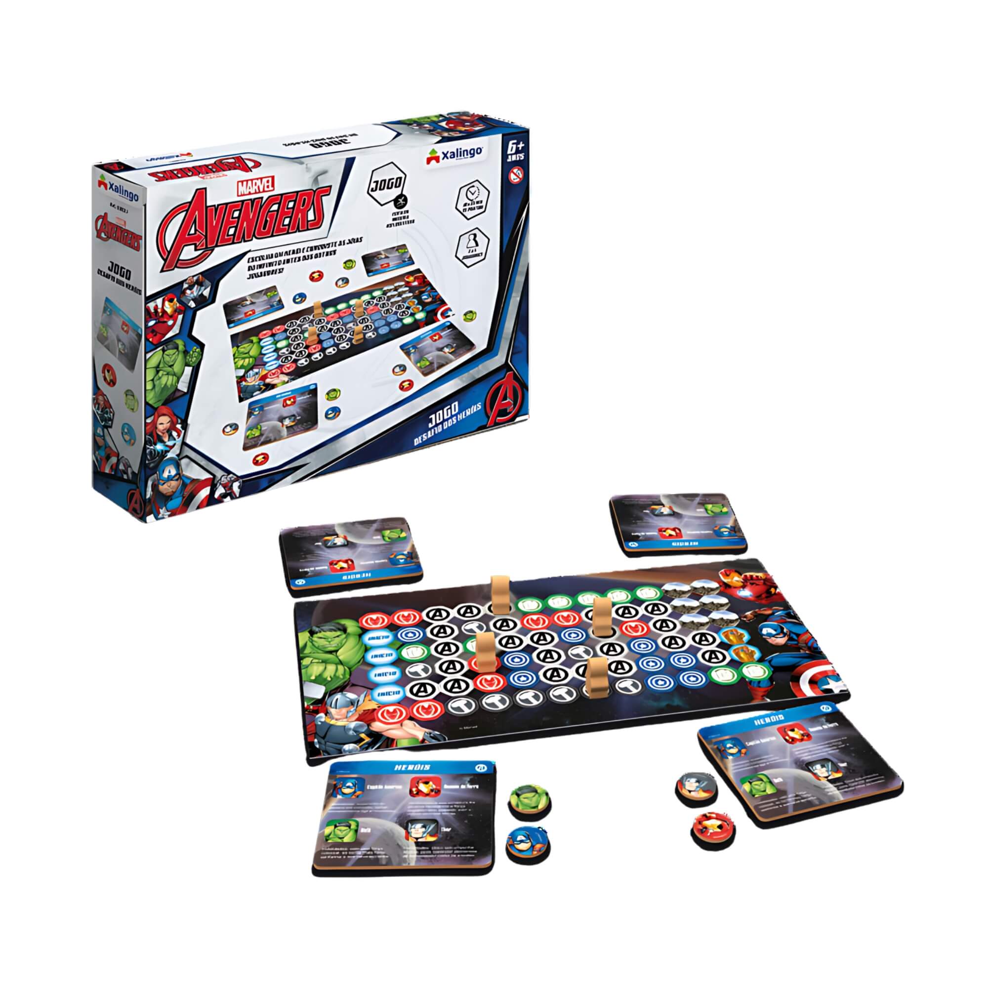 Jogo Infantil Desafio dos Heróis Avengers Vingadores Xalingo - 68021