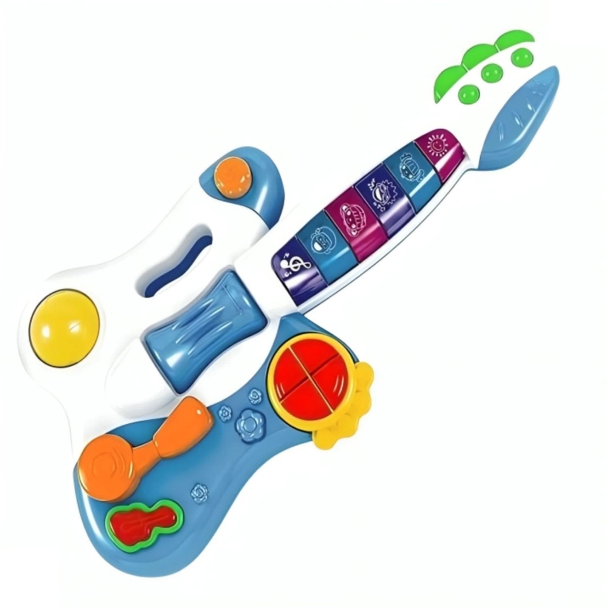 Brinquedo Guitarra Baby Branco com Som e Luzes - Fenix FBB-585B