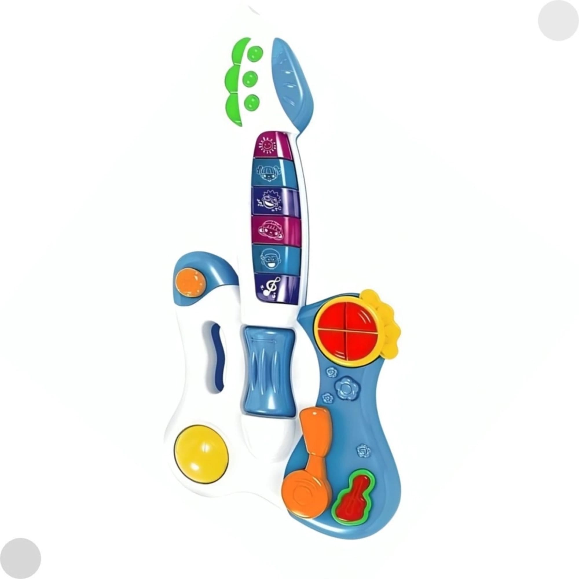 Brinquedo Guitarra Baby Branco com Som e Luzes - Fenix FBB-585B