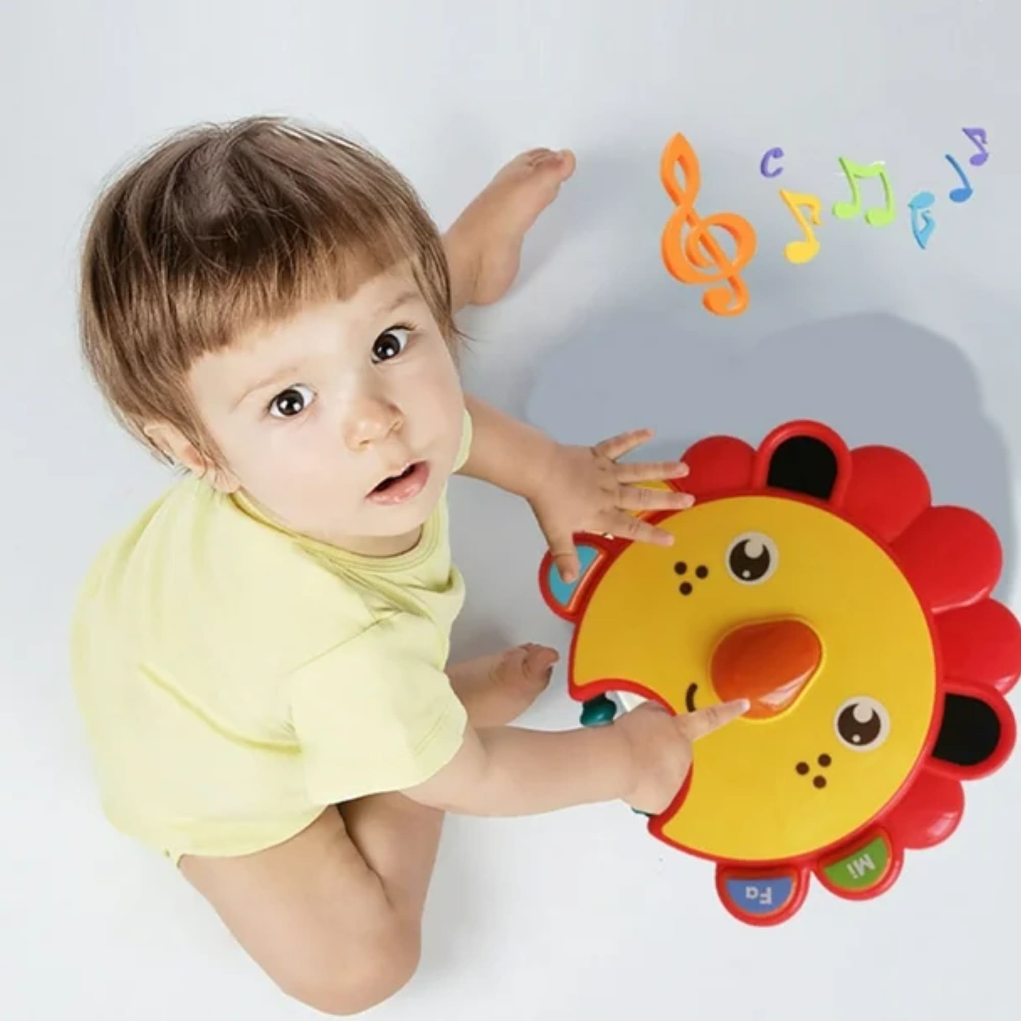 Brinquedo Teclado Piano Leãozinho Musical com Som e Luz - Fenix FBB-646