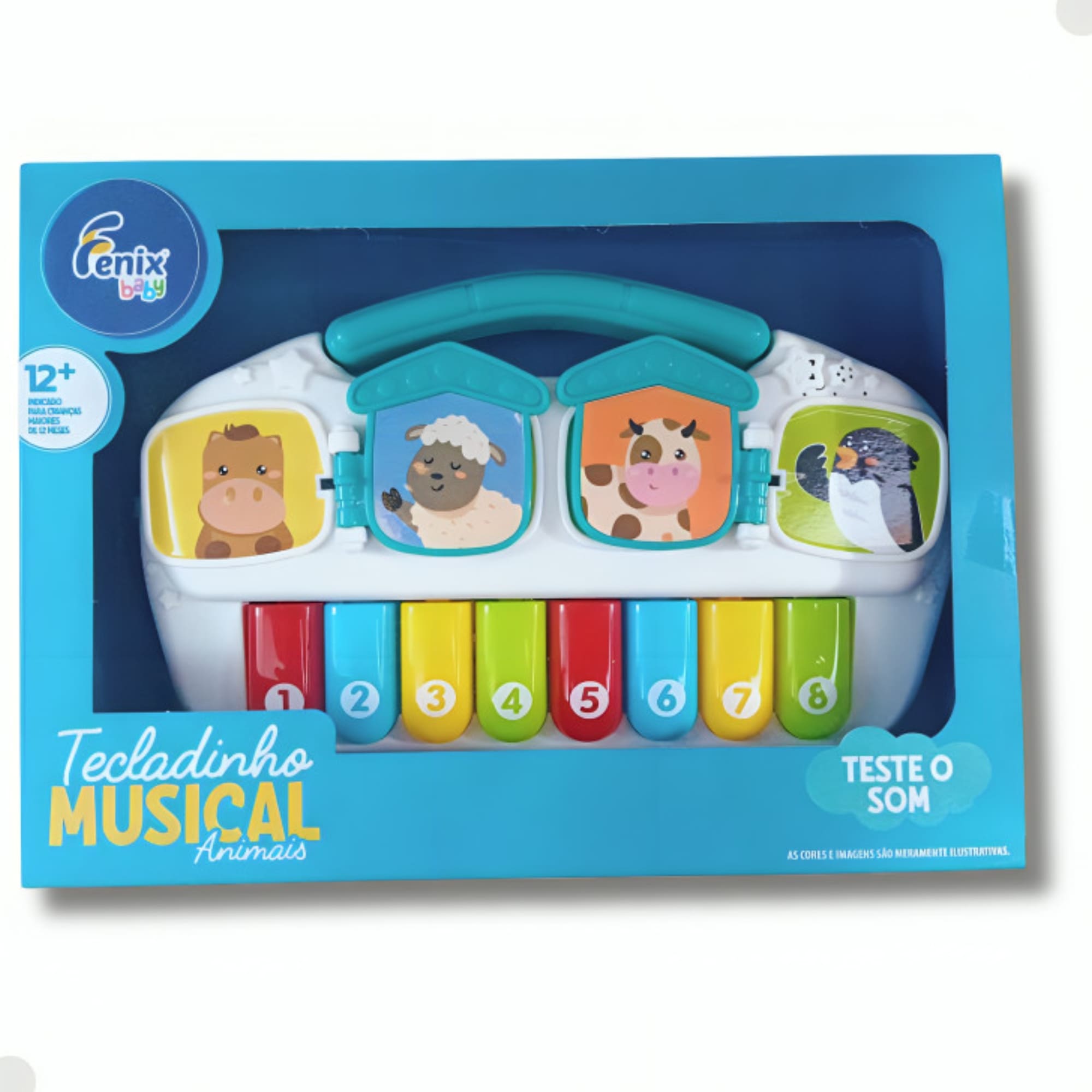 Brinquedo Tecladinho Piano de Animalzinho Bichinho com Som Fenix - FBB-790