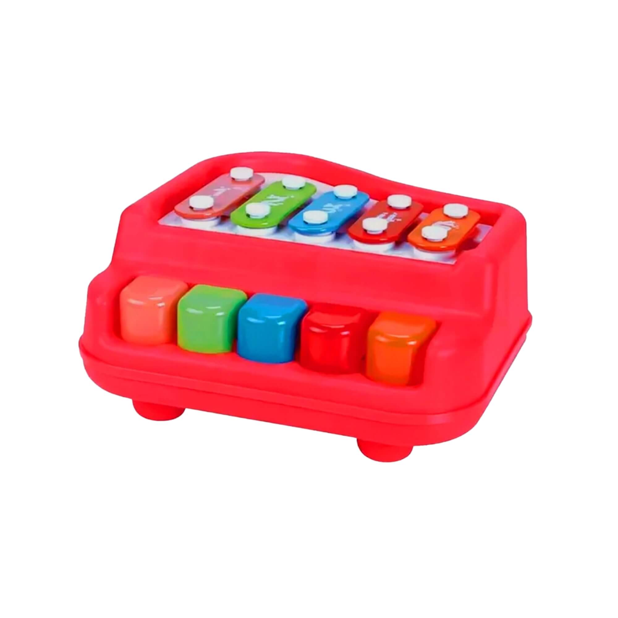 Brinquedo Infantil Pianinho com Xilofone Vermelho Fenix - FBB-653V
