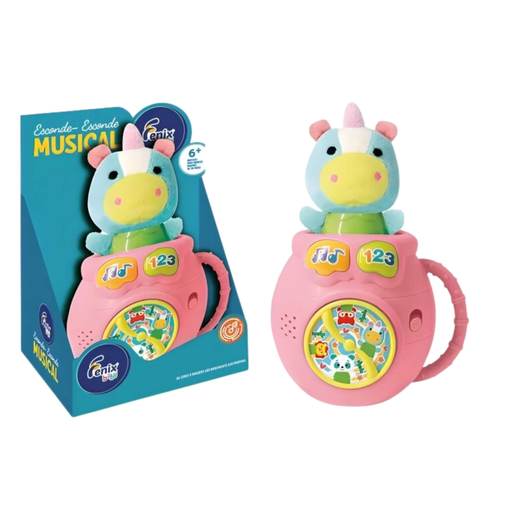 Brinquedo Infantil Interativo Esconde Esconde Unicórnio Fenix - FBB-806UN