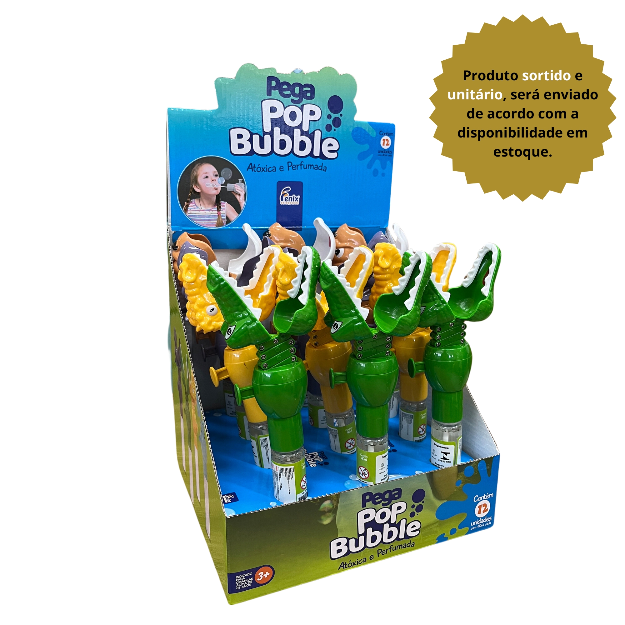 Brinquedo Infantil Pop Bubble Pega Coisa Unitário Sortido Fenix - DPB-091
