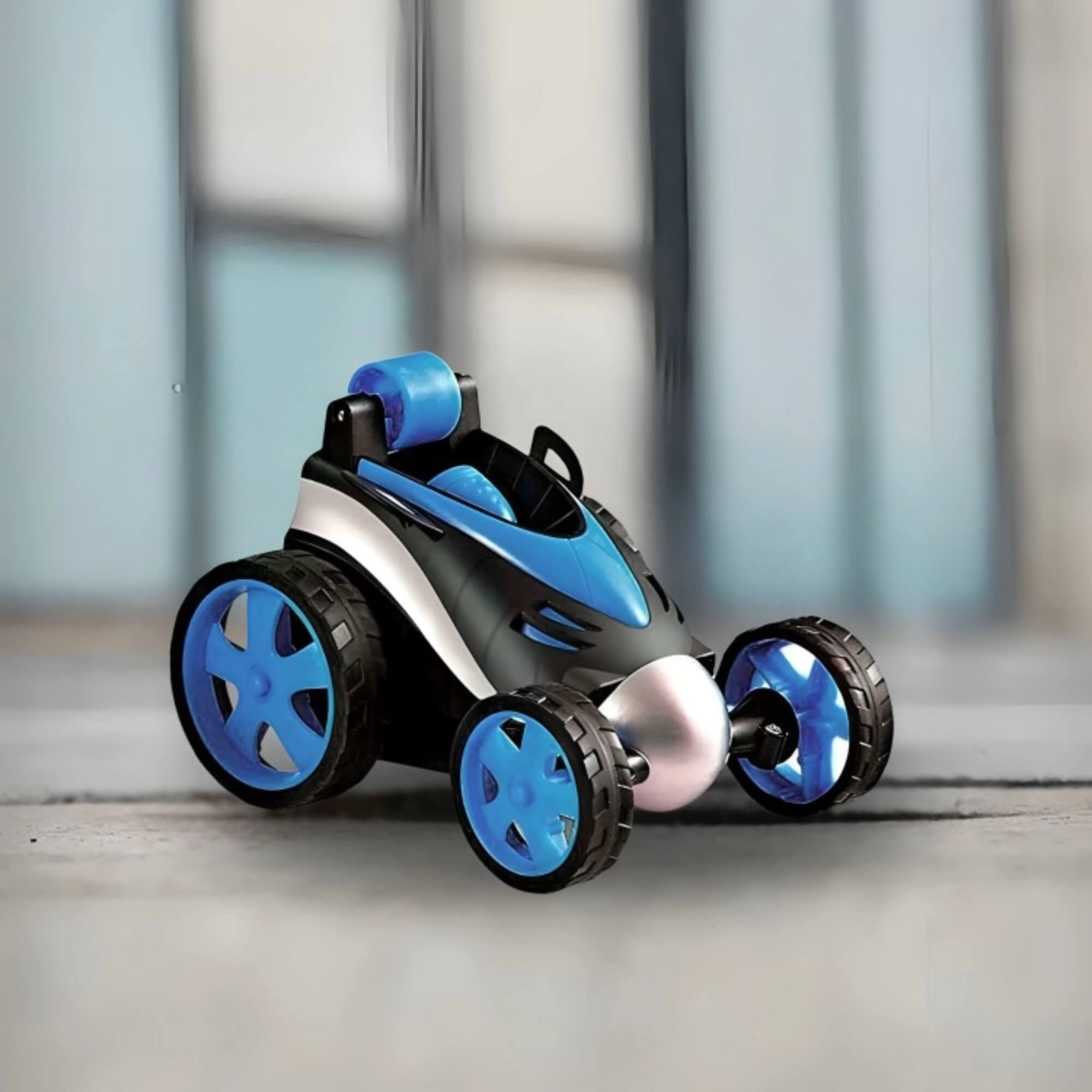 Brinquedo Infantil Carrinho de Controle Remoto Gira Car 360 Azul com Luz Fenix - CCR-032AZ