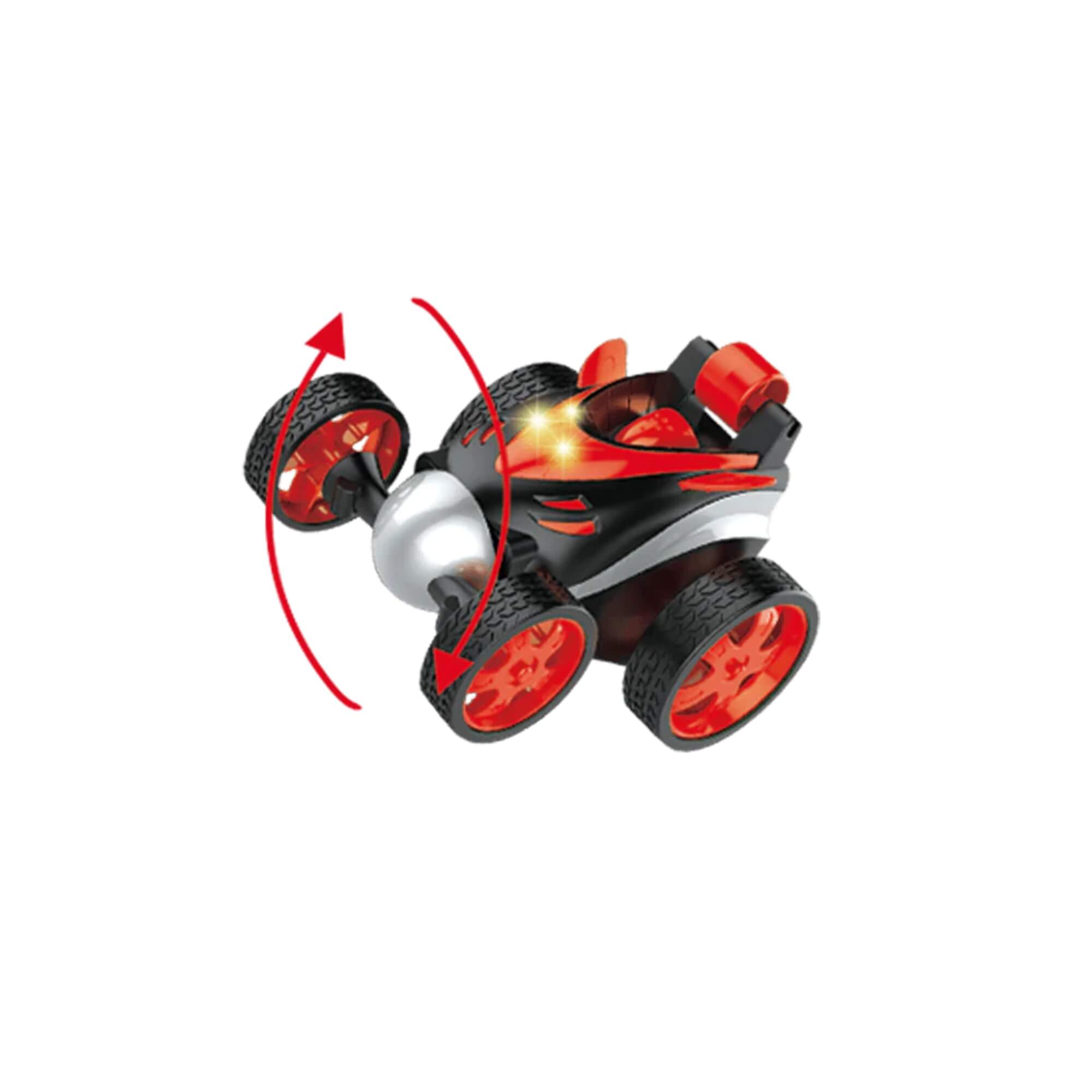 Brinquedo Infantil Carrinho de Controle Remoto Gira Car 360 com Luz Vermelho Fenix - CCR-032VM