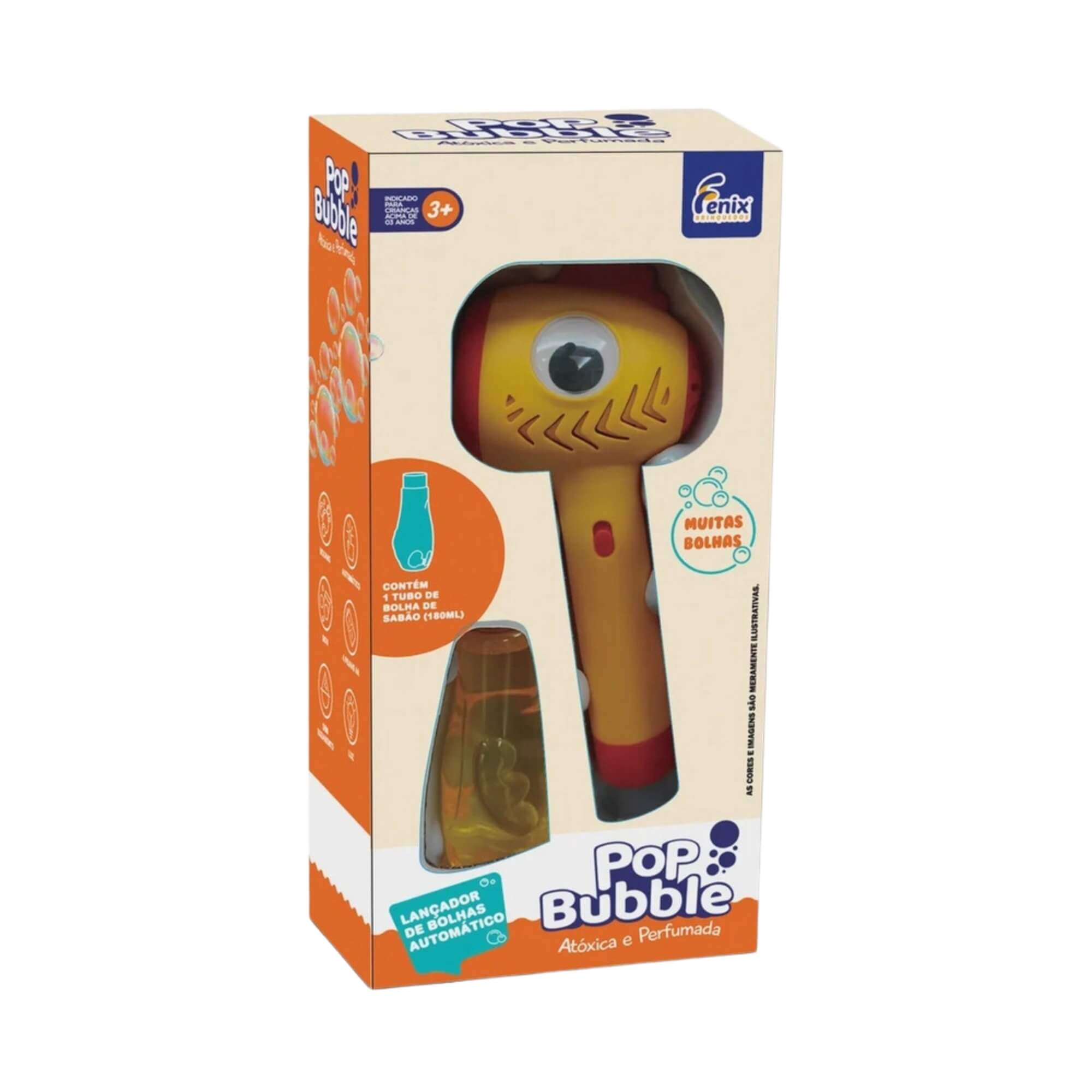 Brinquedo Infantil Lança Bolhas Automático Pop Bubble Galinho Fenix - POP-179G