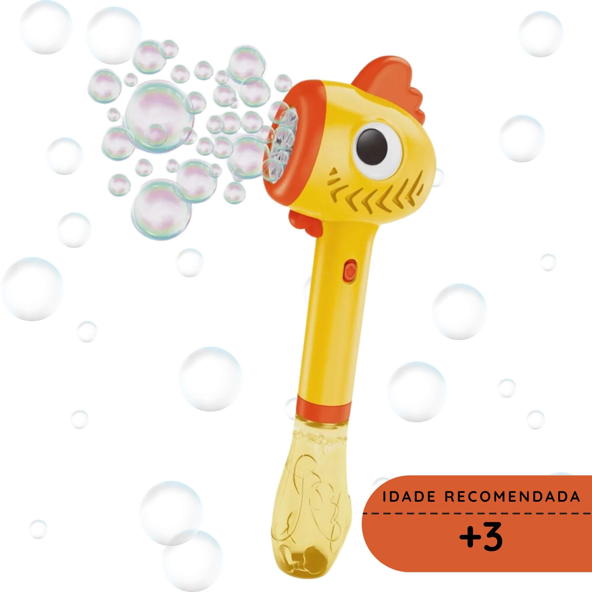 Brinquedo Infantil Lança Bolhas Automático Pop Bubble Galinho Fenix - POP-179G