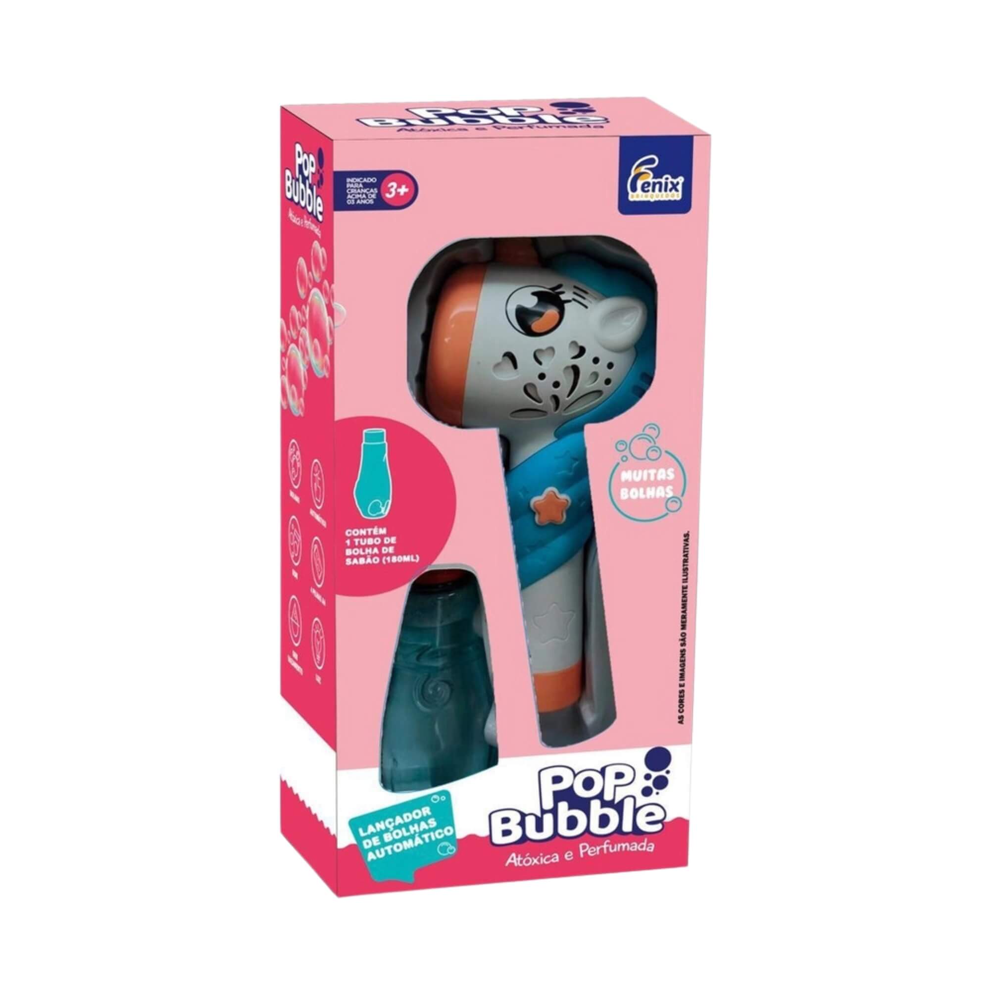 Brinquedo Infantil Lança Bolhas Automático Pop Bubble Unicórnio Fenix - POP-179U