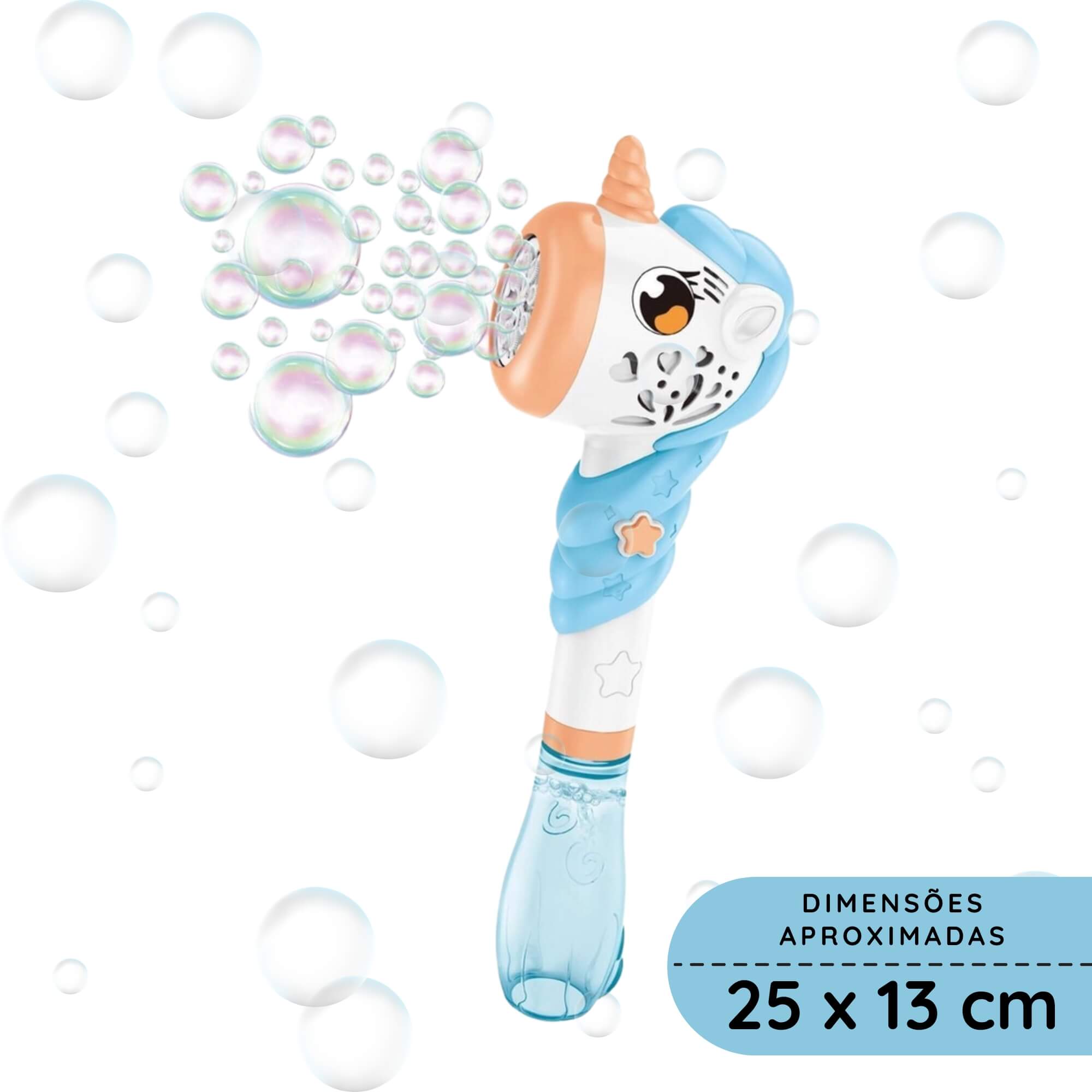 Brinquedo Infantil Lança Bolhas Automático Pop Bubble Unicórnio Fenix - POP-179U