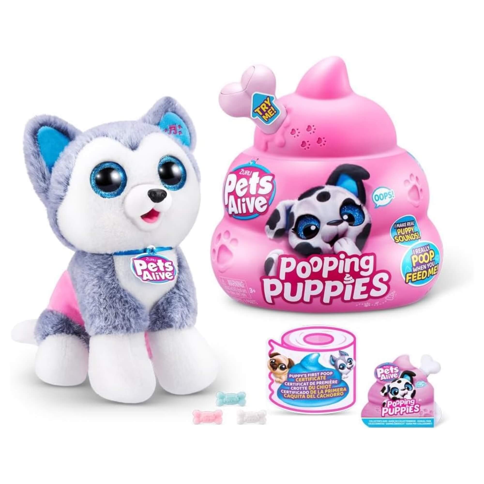 Brinquedo Infantil Pelúcia Surpresa Pooping Puppies Pets Alive Candide - 1215