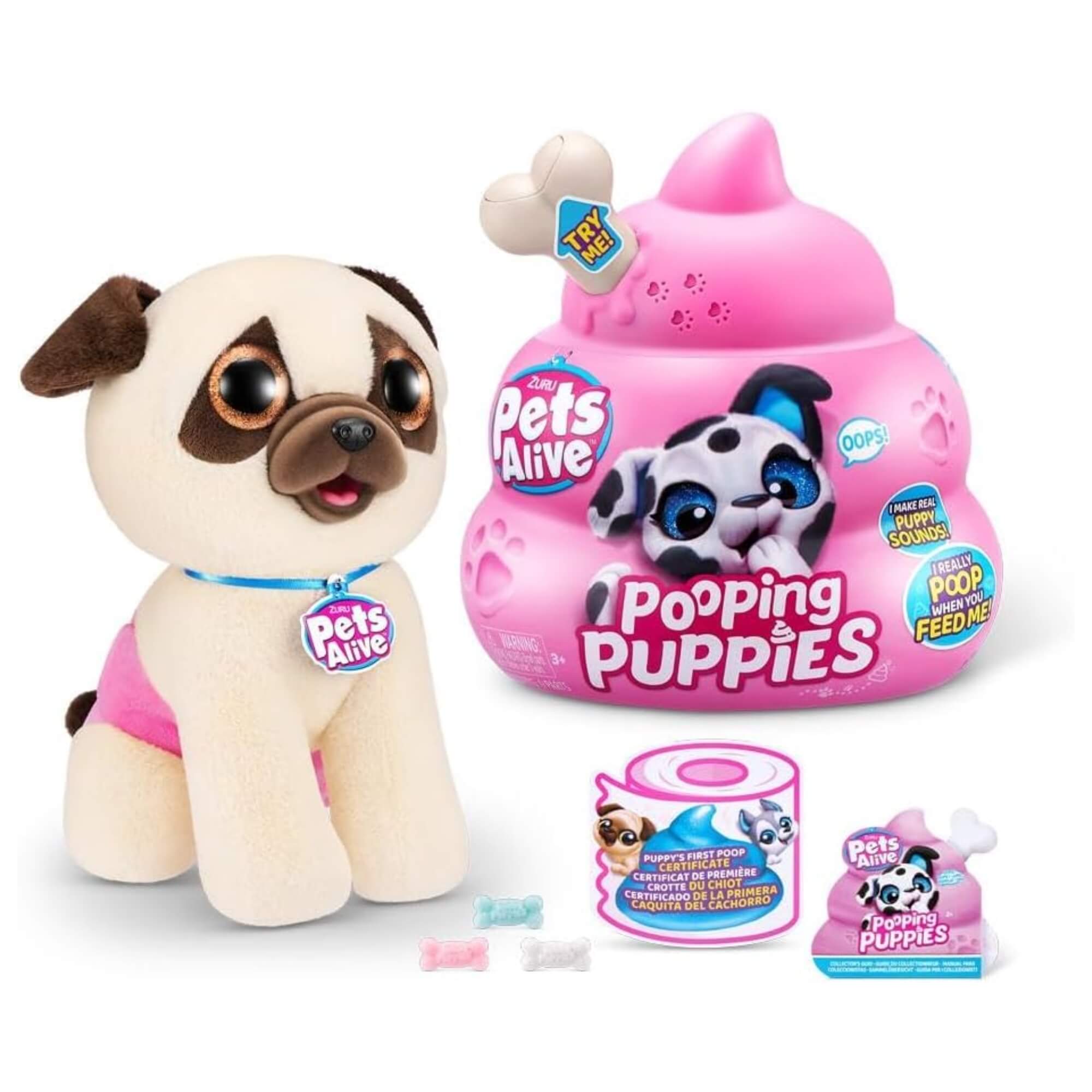 Brinquedo Infantil Pelúcia Surpresa Pooping Puppies Pets Alive Candide - 1215