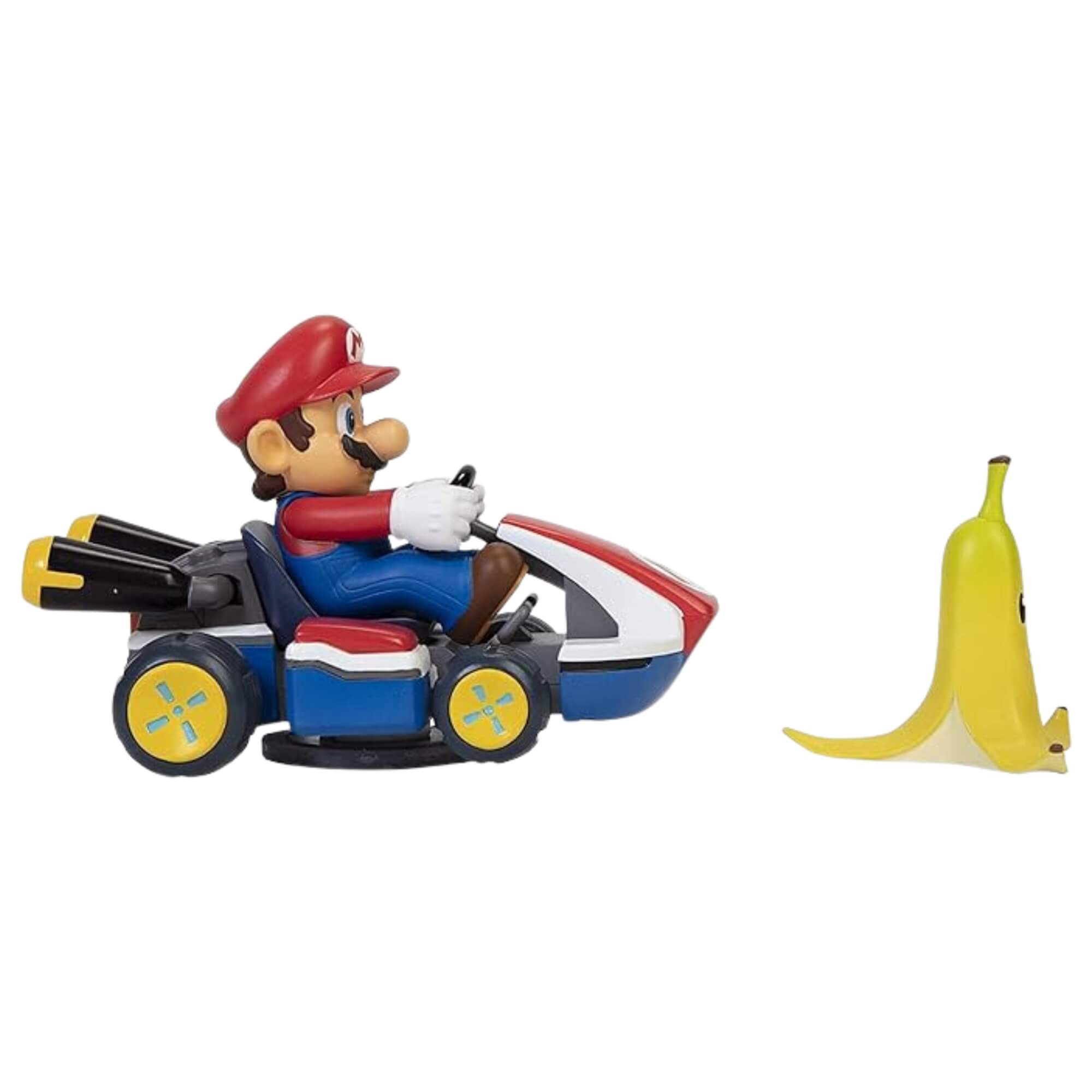 Carrinho Kart Super Mario ou Luigi Spin Out com Casca de Banana de Brinquedo Candide - 3022