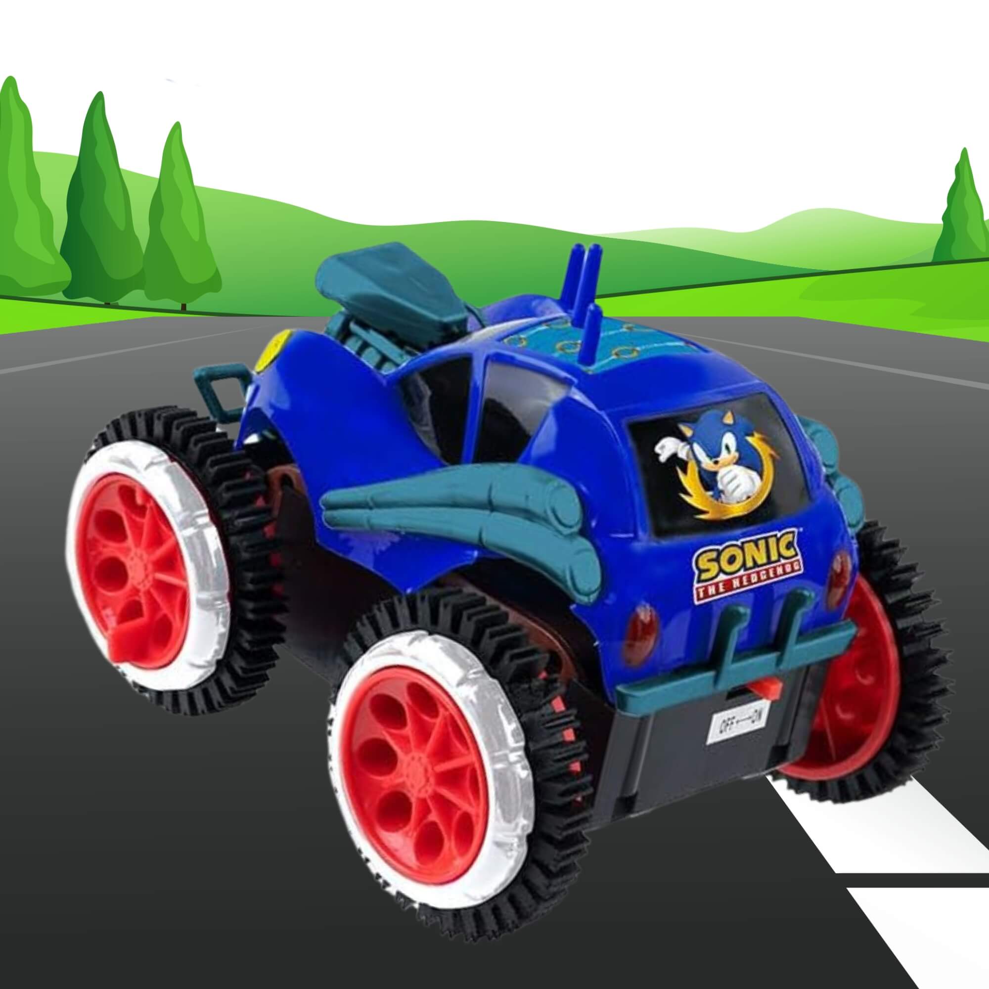 Brinquedo Infantil Carrinho Controle Remoto Sonic Tumbling Rush Candide - 3451