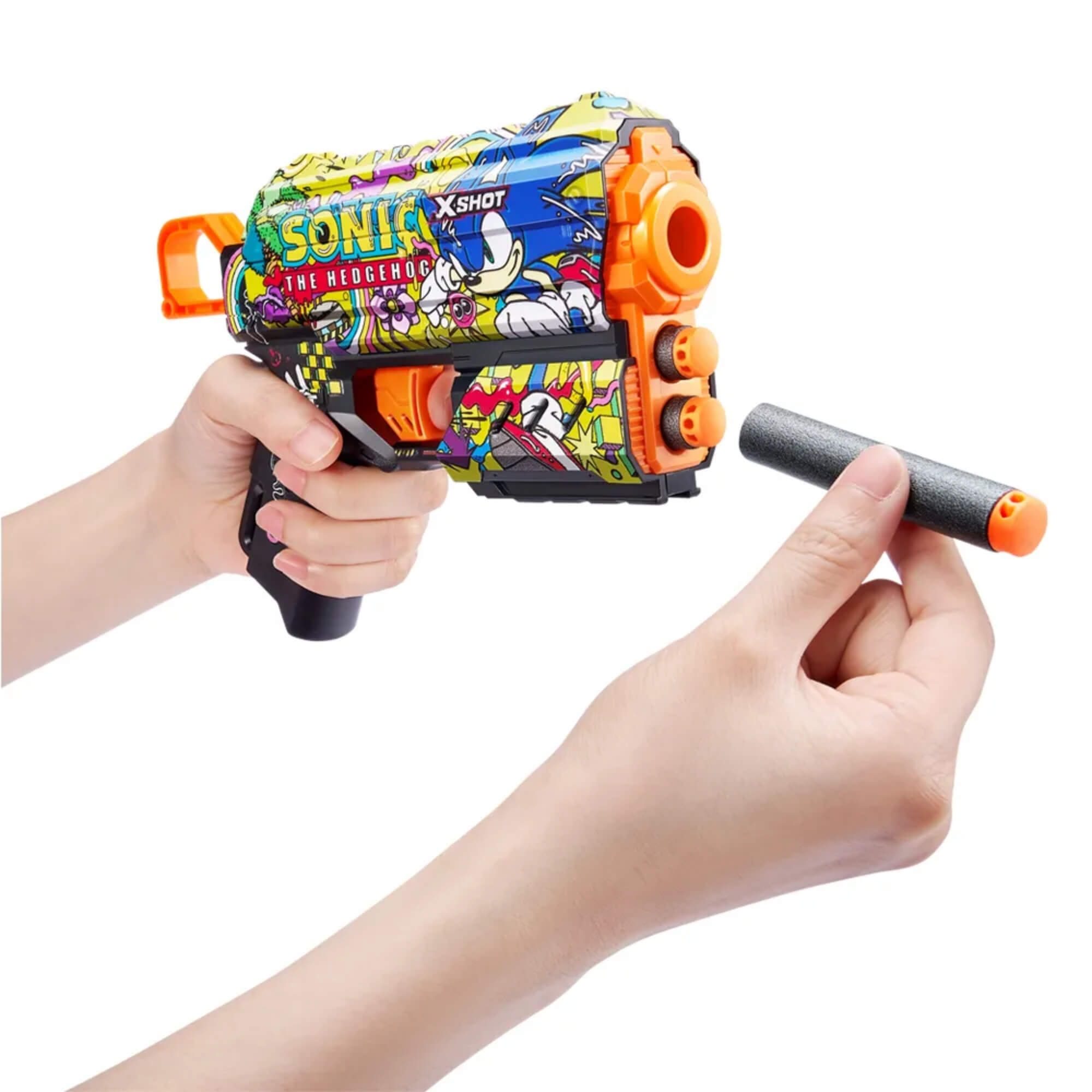 Brinquedo Infantil Lançador de Dardos X Shot Sonic Skins Flux Cores Sortidas Candide  - 3460