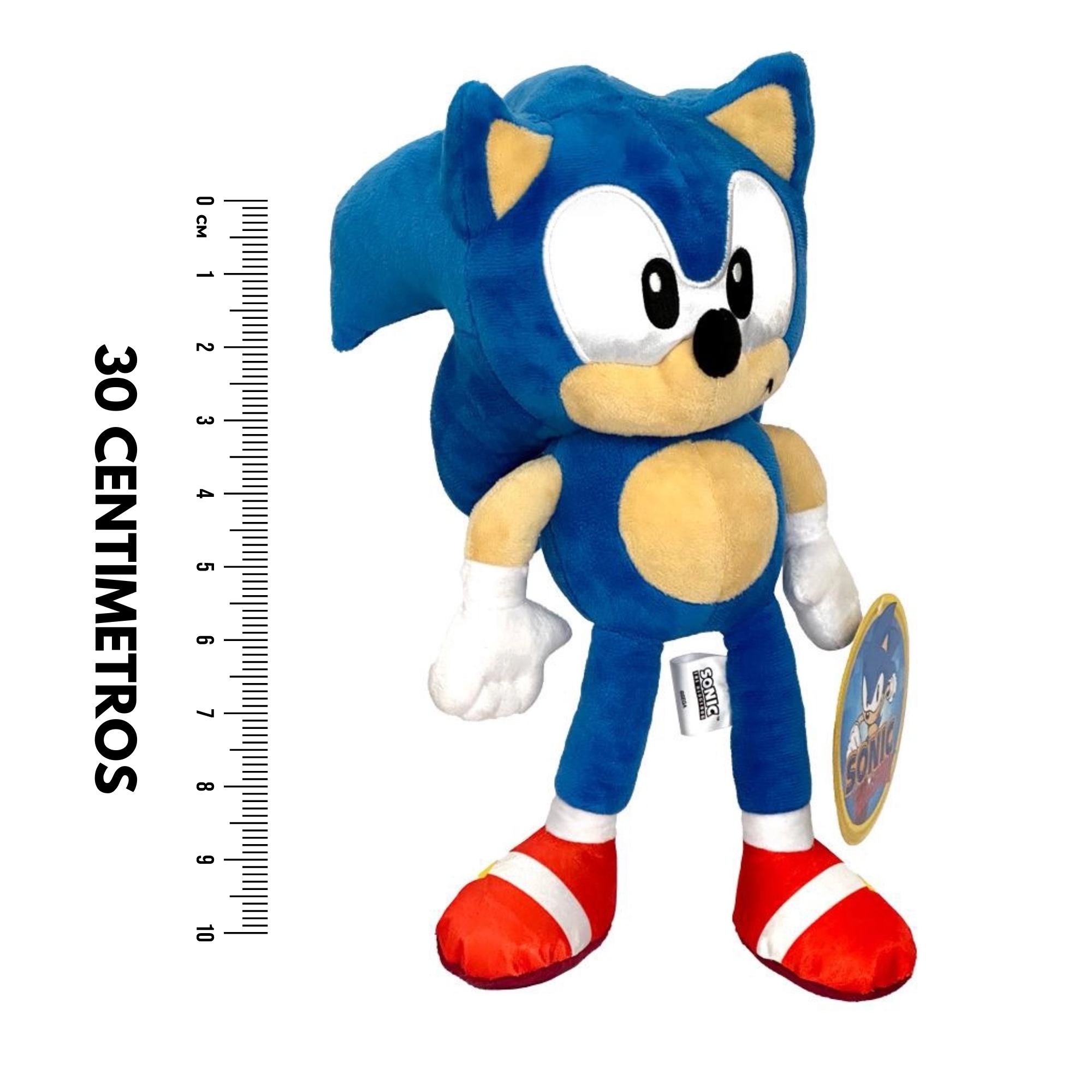 Brinquedo Boneco de Pelúcia do Sonic - 33 centimetros - Candide 3492
