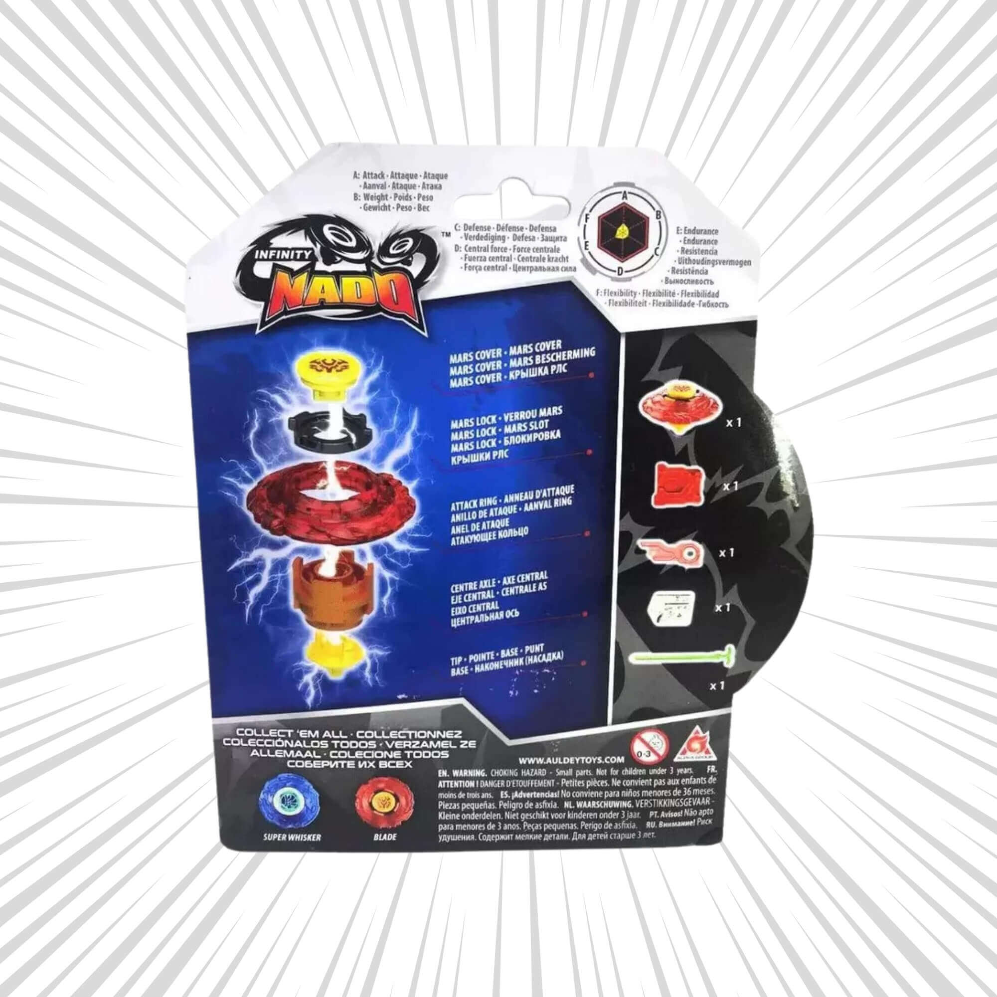 Brinquedo Infantil Pião Infinity Nado Plastic Series Cores Sortidas Candide - 3900