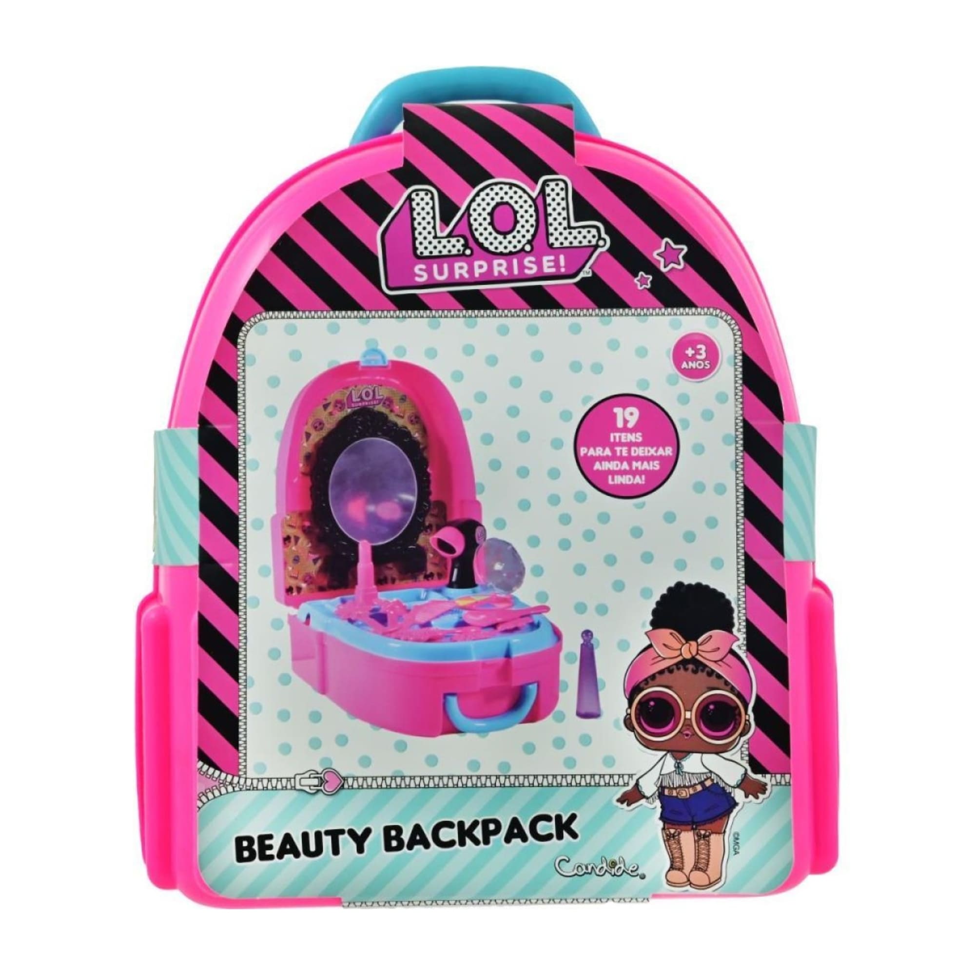 Maleta LOL Surprise Beauty - Maleta de Beleza da LOL com 19 peças - Candide 9826