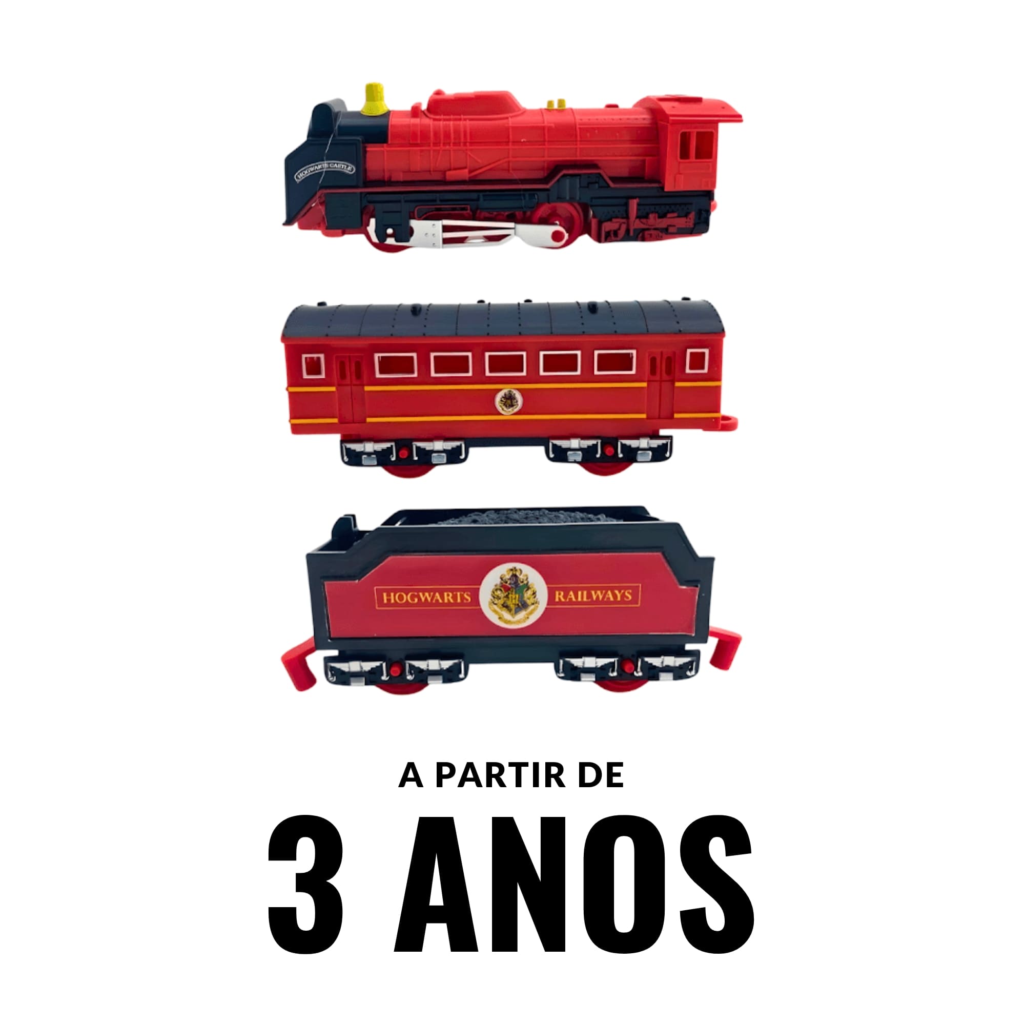 Brinquedo Ferrovia Mágica do Harry Potter - Expresso de Hogwarts - 37 Peças - Candide 37002