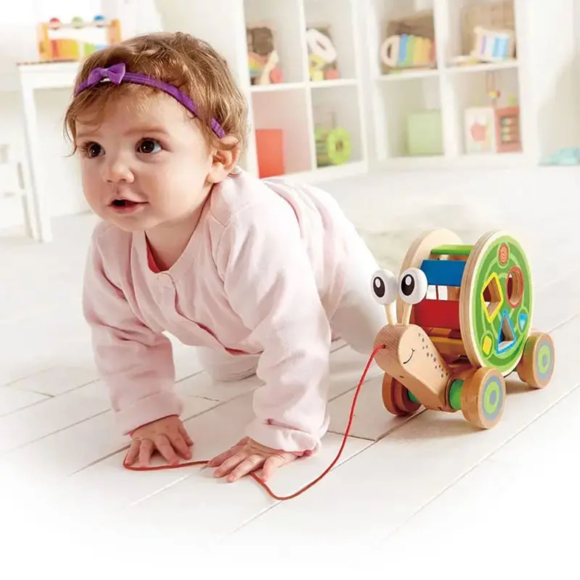 Brinquedo Caracol de Passeio com Formas Geométricas Infantil Mexe o Rabo - Hape Xalingo 67554