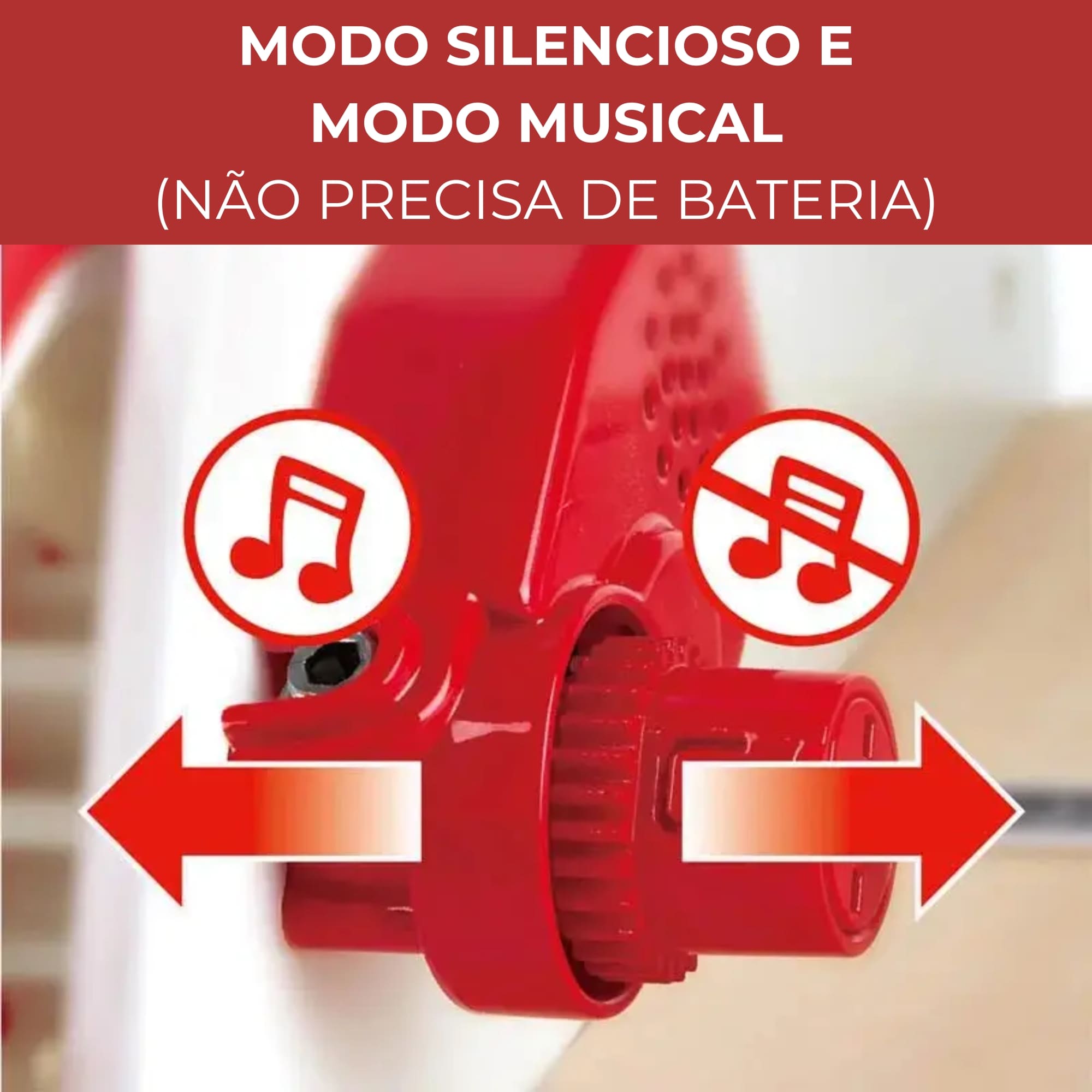 Brinquedo Andador Infantil Musical em Madeira com Som Meu Primeiro Andador Hape Xalingo - 67487