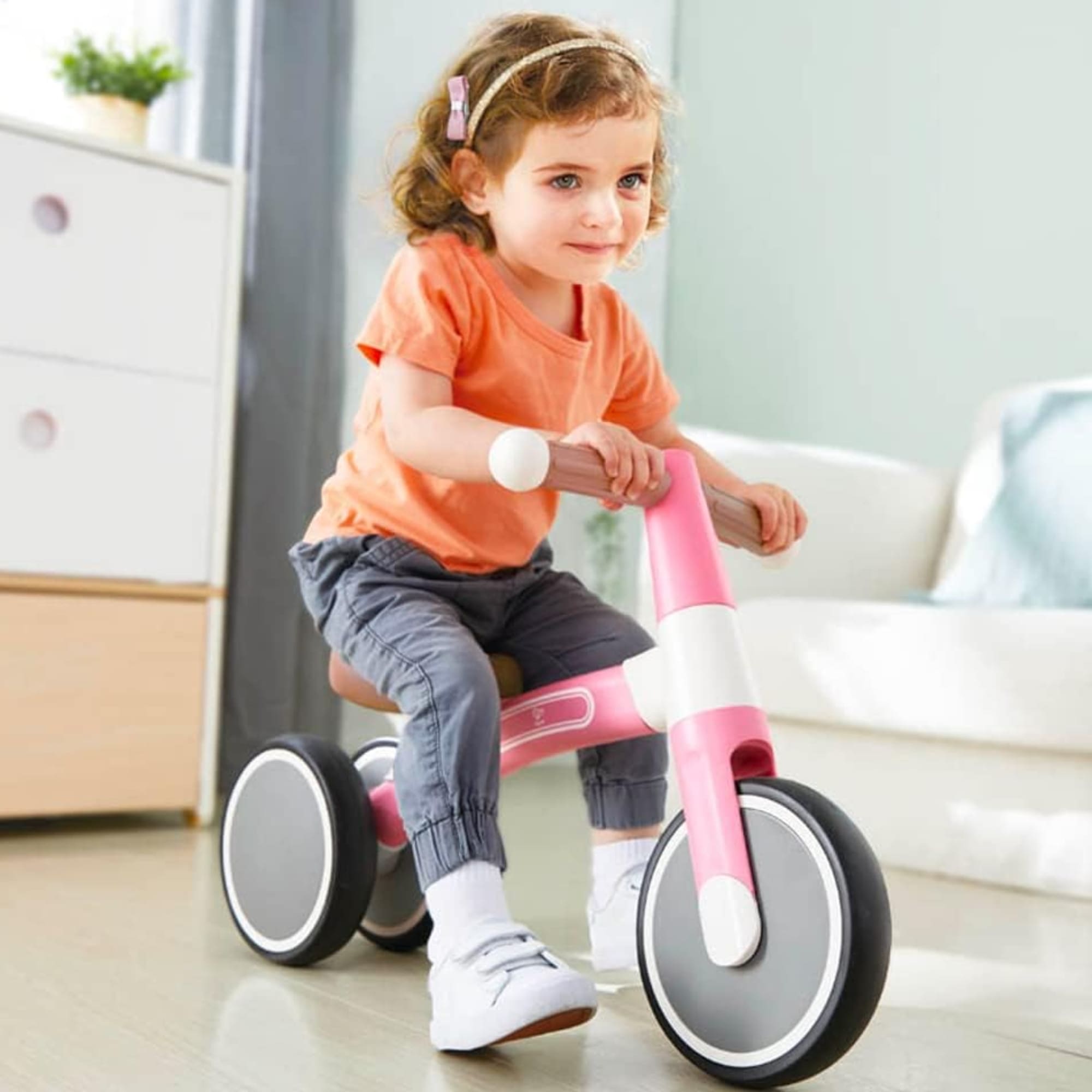 Bicicleta Infantil de Equilíbrio - Minha Primeira Bicicleta de Equilíbrio Rosa Hape Xalingo 67521