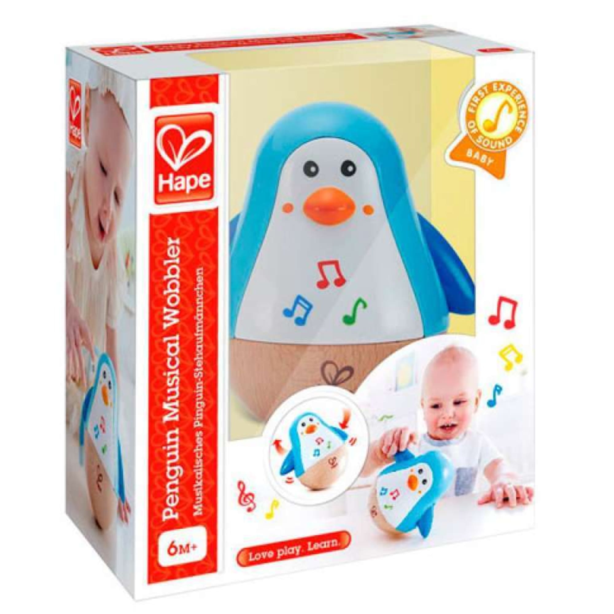 Brinquedo Pinguim Musical faz Som de Balanço Infantil - Hape Xalingo 67721