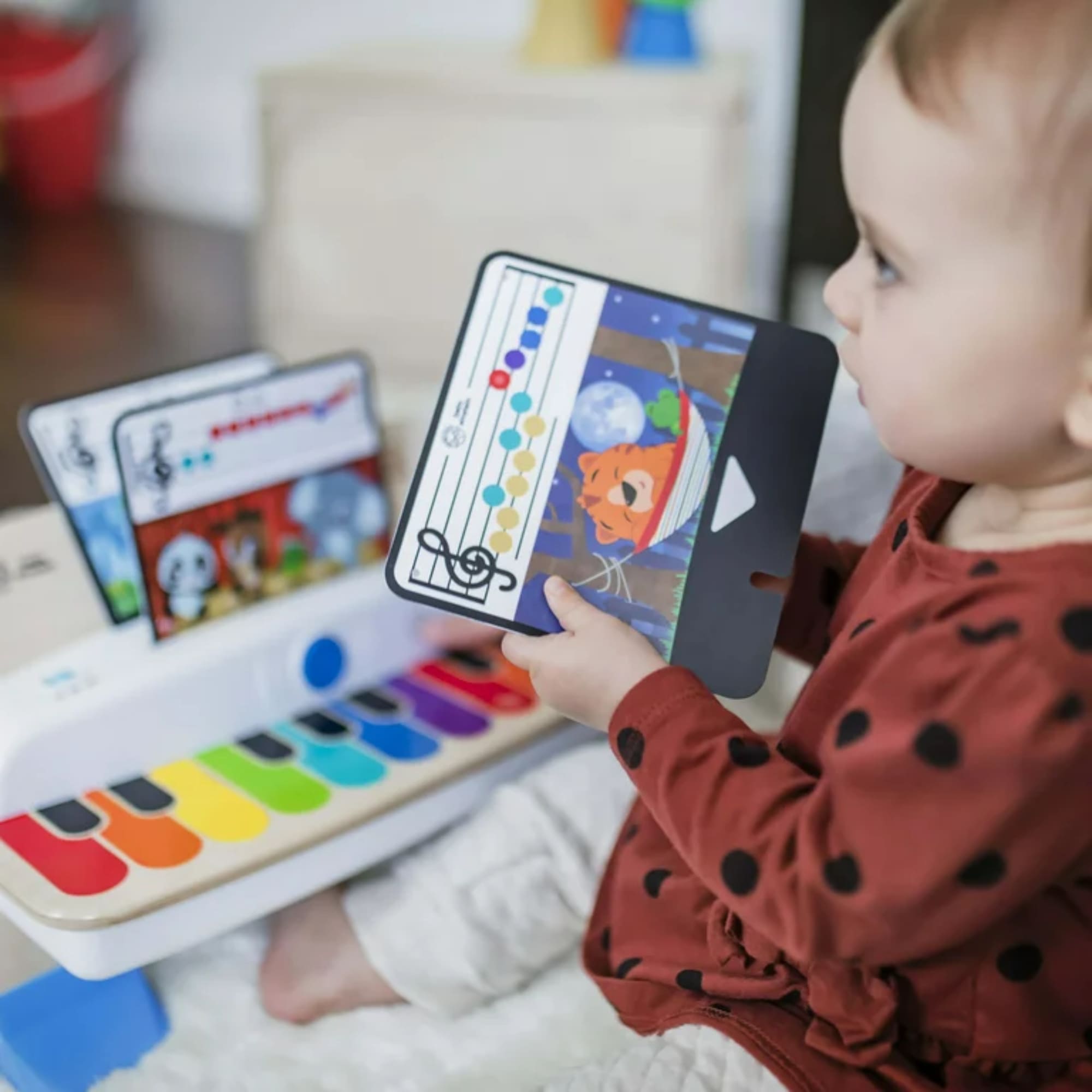 Brinquedo Piano Premium Musical Infantil com Som e 5 Partituras - Magic Touch - Hape Xalingo 67643