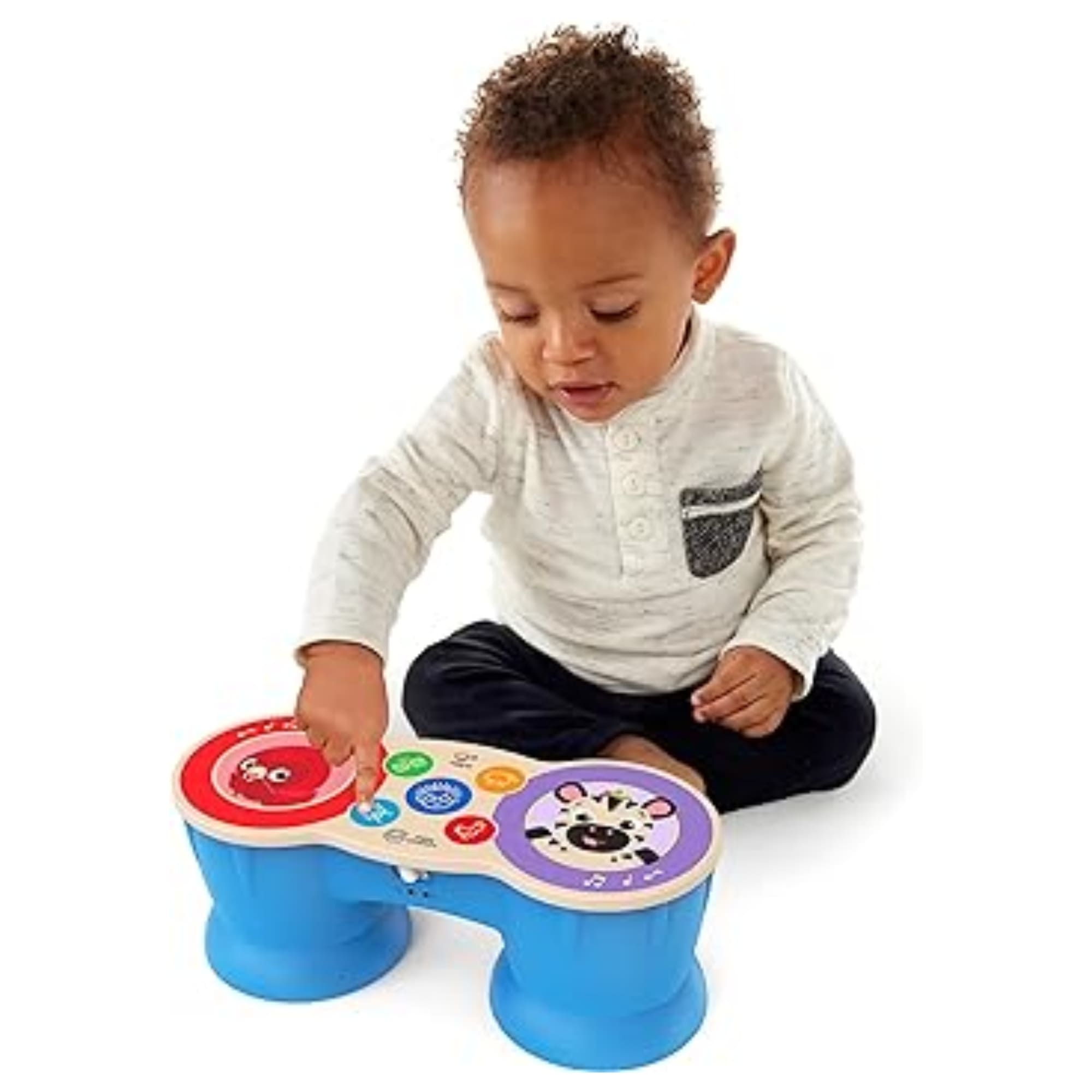 Brinquedo Bongô Tambor Musical Colorido Infantil com Som - Magic Touch - Hape Xalingo 67687