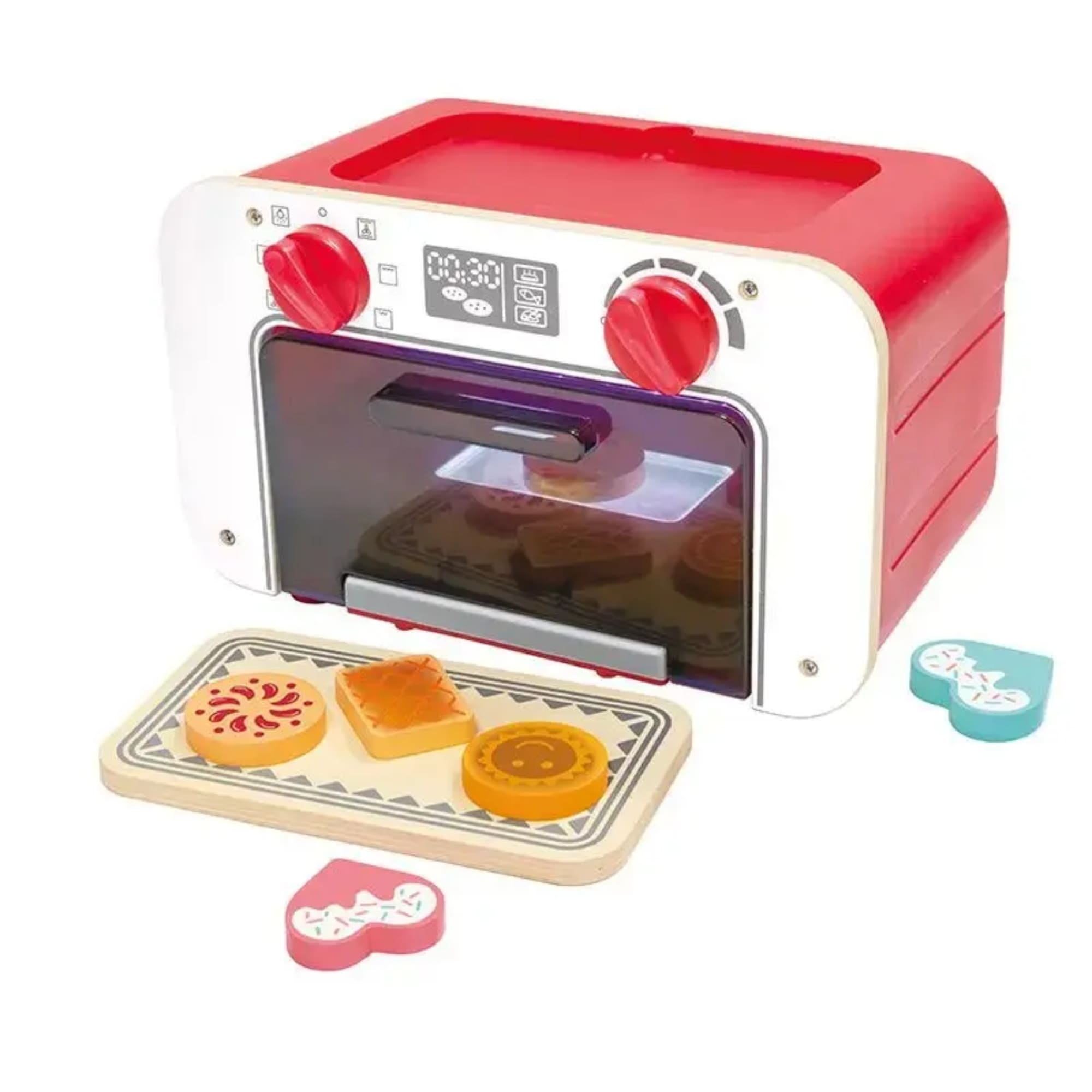 Brinquedo de Cozinha Forninho Mágico c/ Som, Luz e 6 biscoitos mágicos Hape Xalingo - 67609