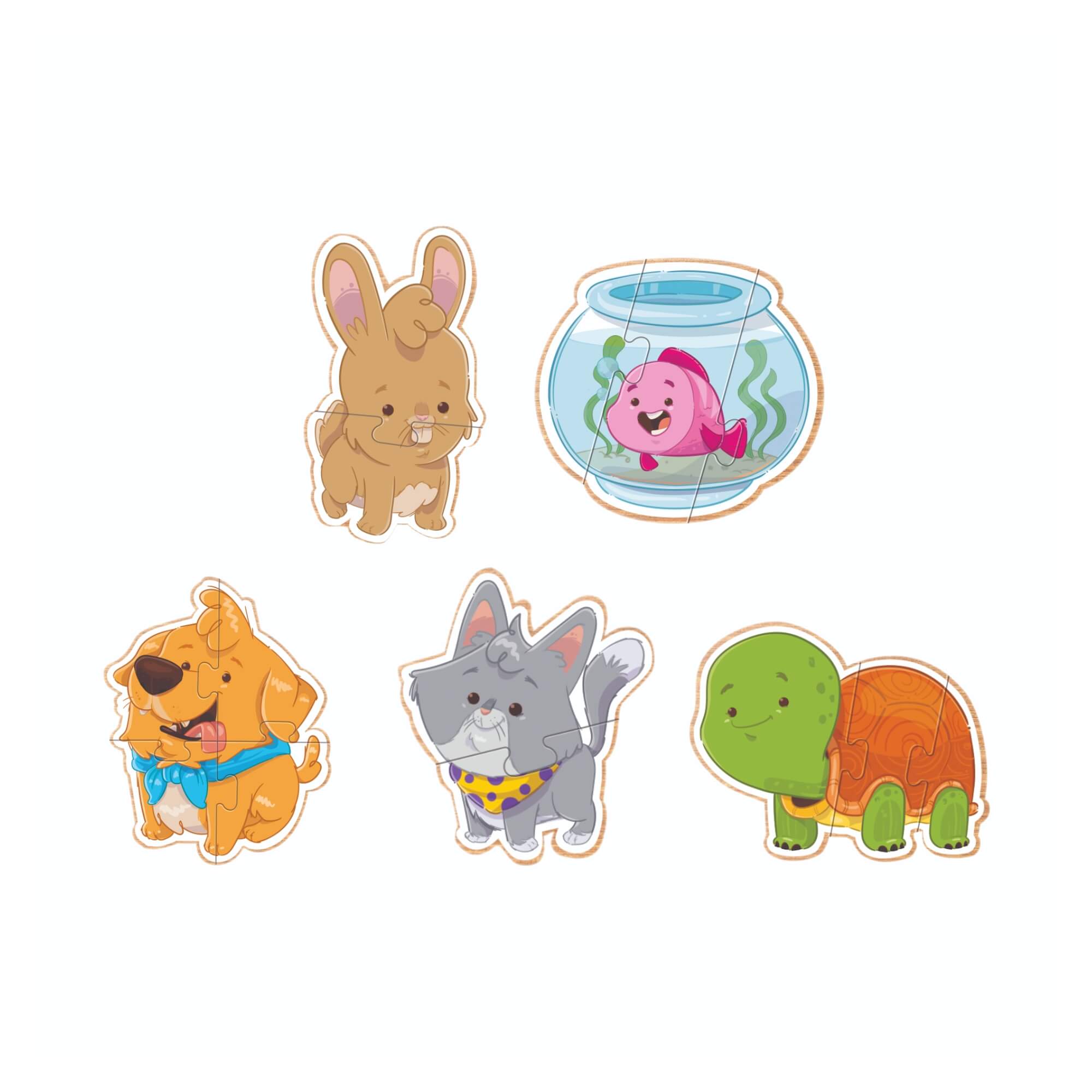 Quebra-Cabeça Infantil I Love My Pets 30 Peças Madeira NIG - 0439