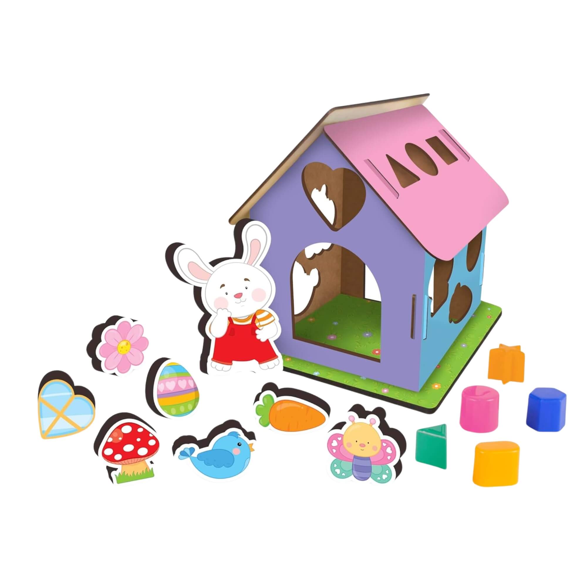 Brinquedo Jogo Casa do Tom Tom com 21 peças Bebê Encaixe as Peças Nig - 0476