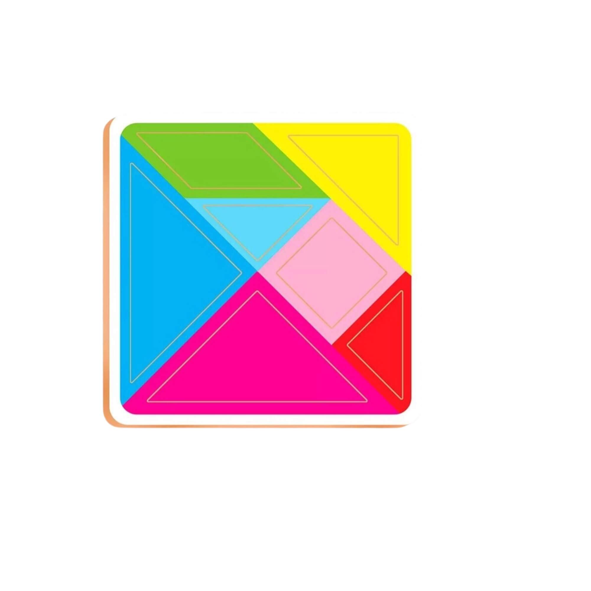 Brinquedo Infantil Quebra Cabeça Pedagógico Didático Tangram Geométrico em Madeira Nig - 0447