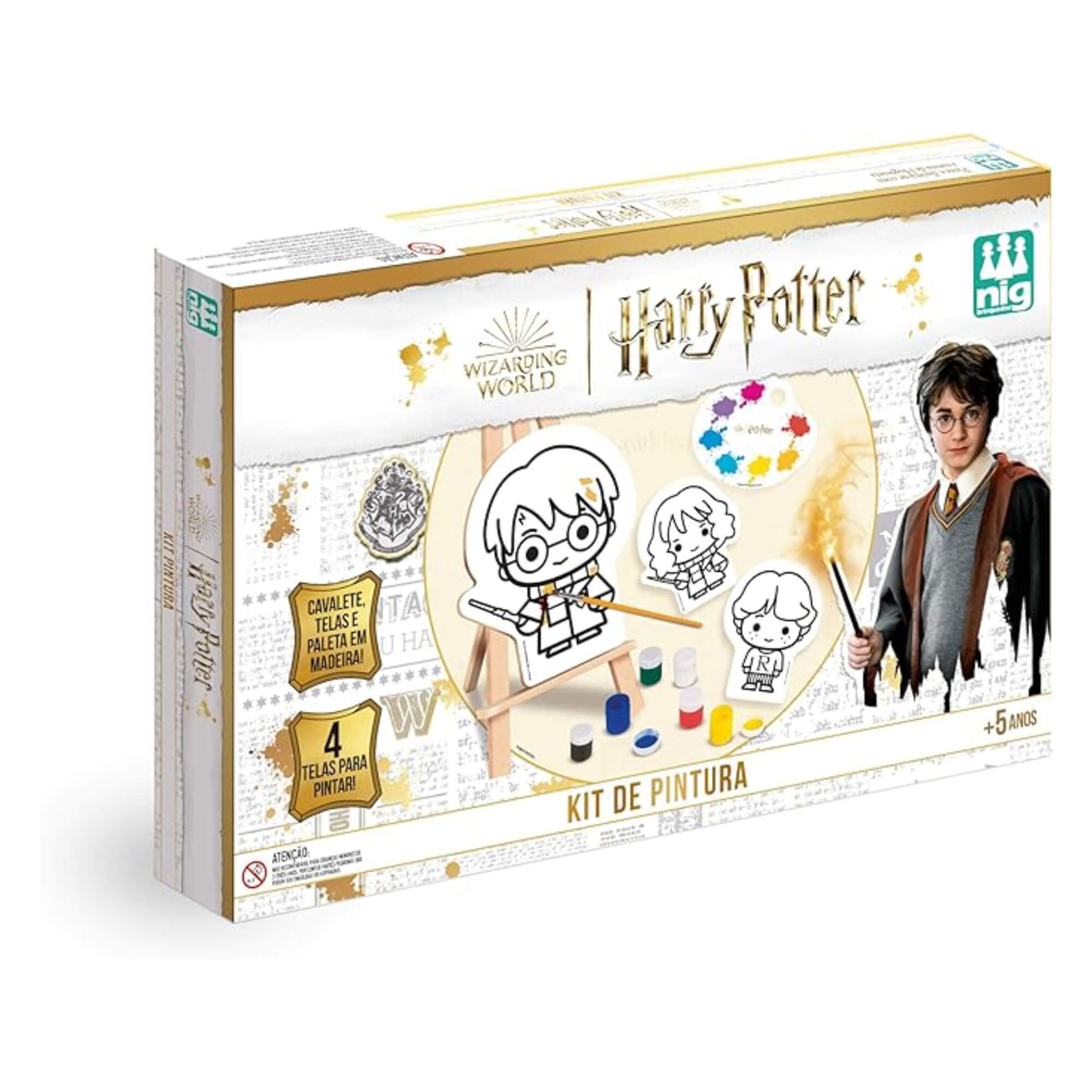 Brinquedo Infantil Kit Pintura Harry Potter com Cavalete e Telas Nig - 0590