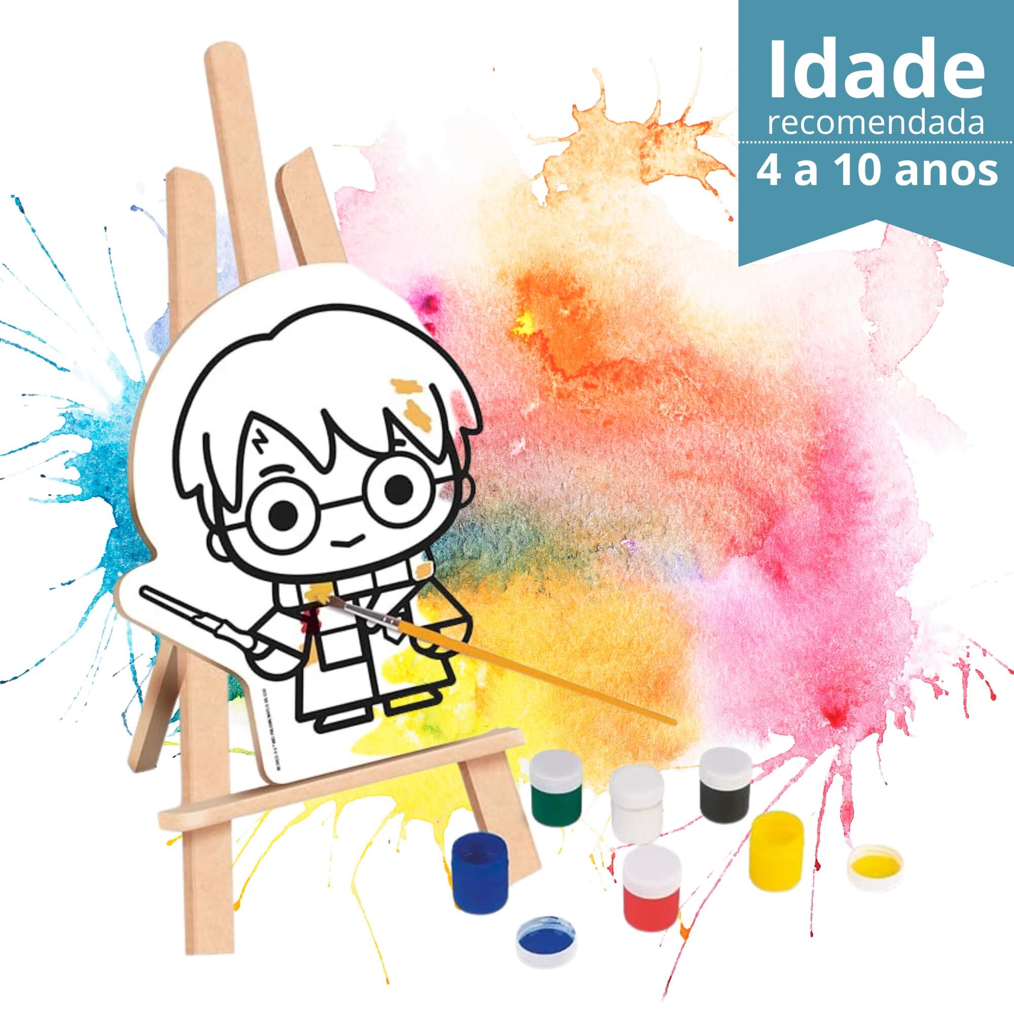 Brinquedo Infantil Kit Pintura Harry Potter com Cavalete e Telas Nig - 0590