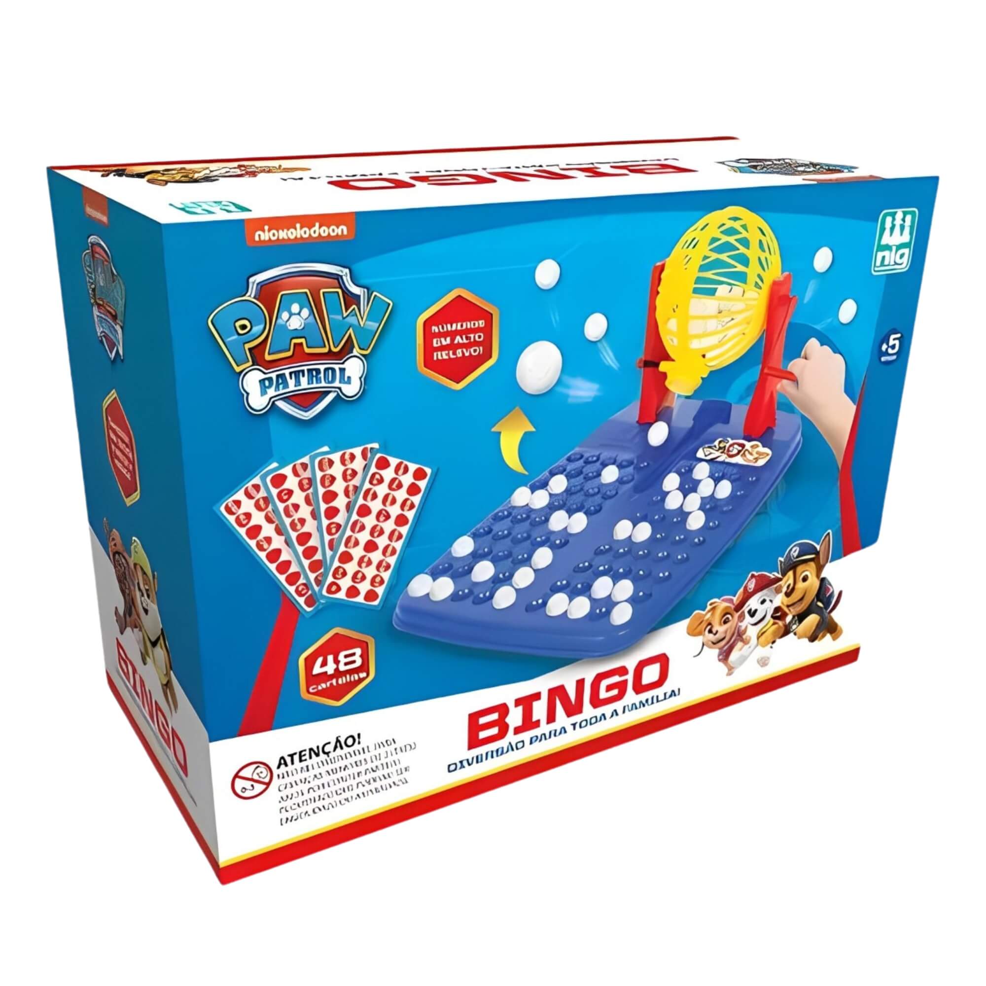 Bingo Infantil Paw Patrol Patrulha Canina 48 Cartelas Nig - 0211