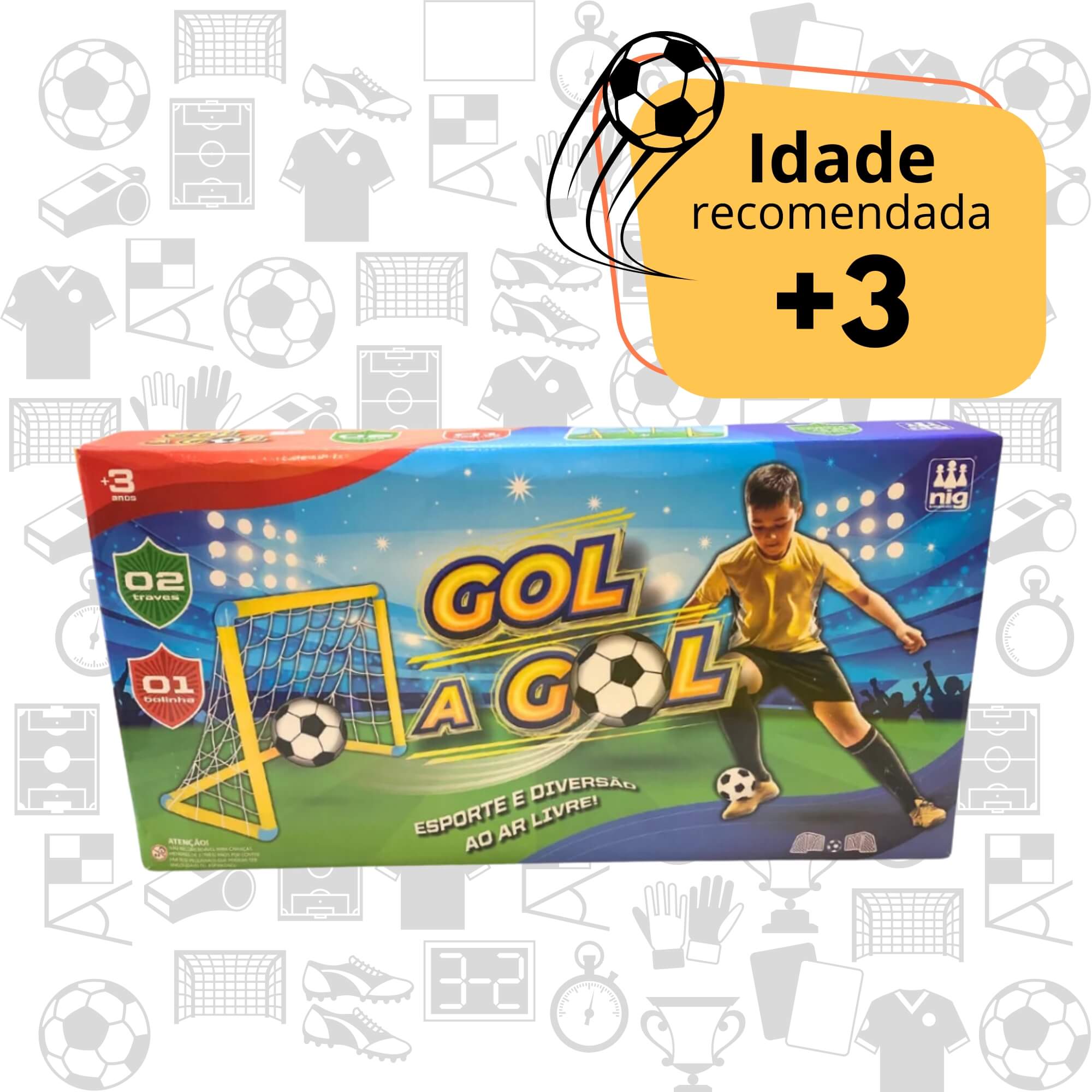 Brinquedo Infantil Jogo de Futebol Infantil Gol a Gol Nig - 0329