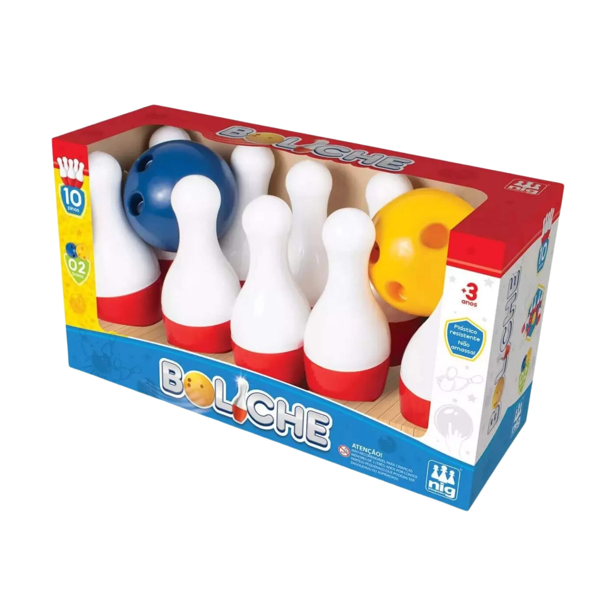 Brinquedo Infantil Jogo De Boliche Infantil Com 10 Pinos 2 Bolas Nig - 0328