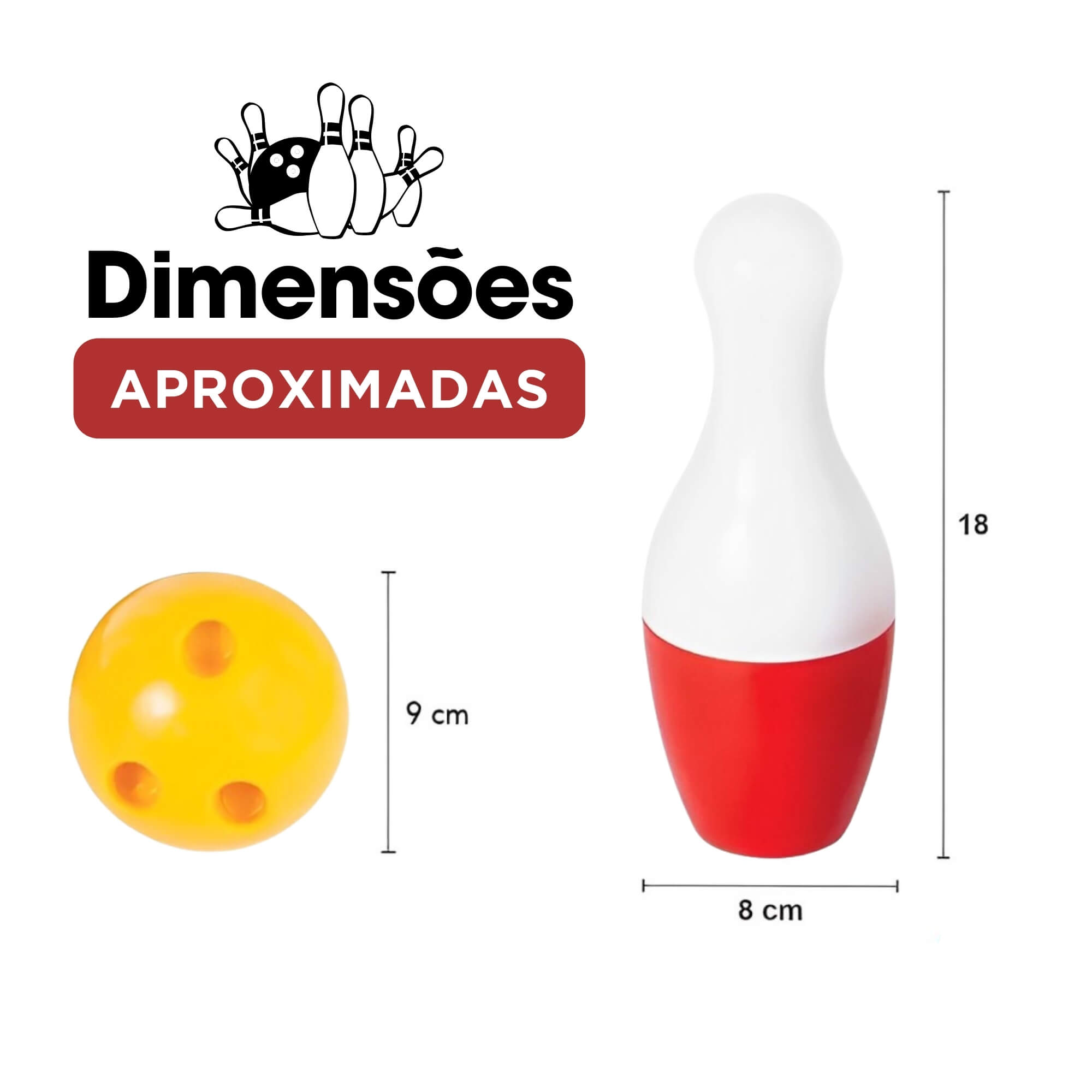 Brinquedo Infantil Jogo De Boliche Infantil Com 10 Pinos 2 Bolas Nig - 0328