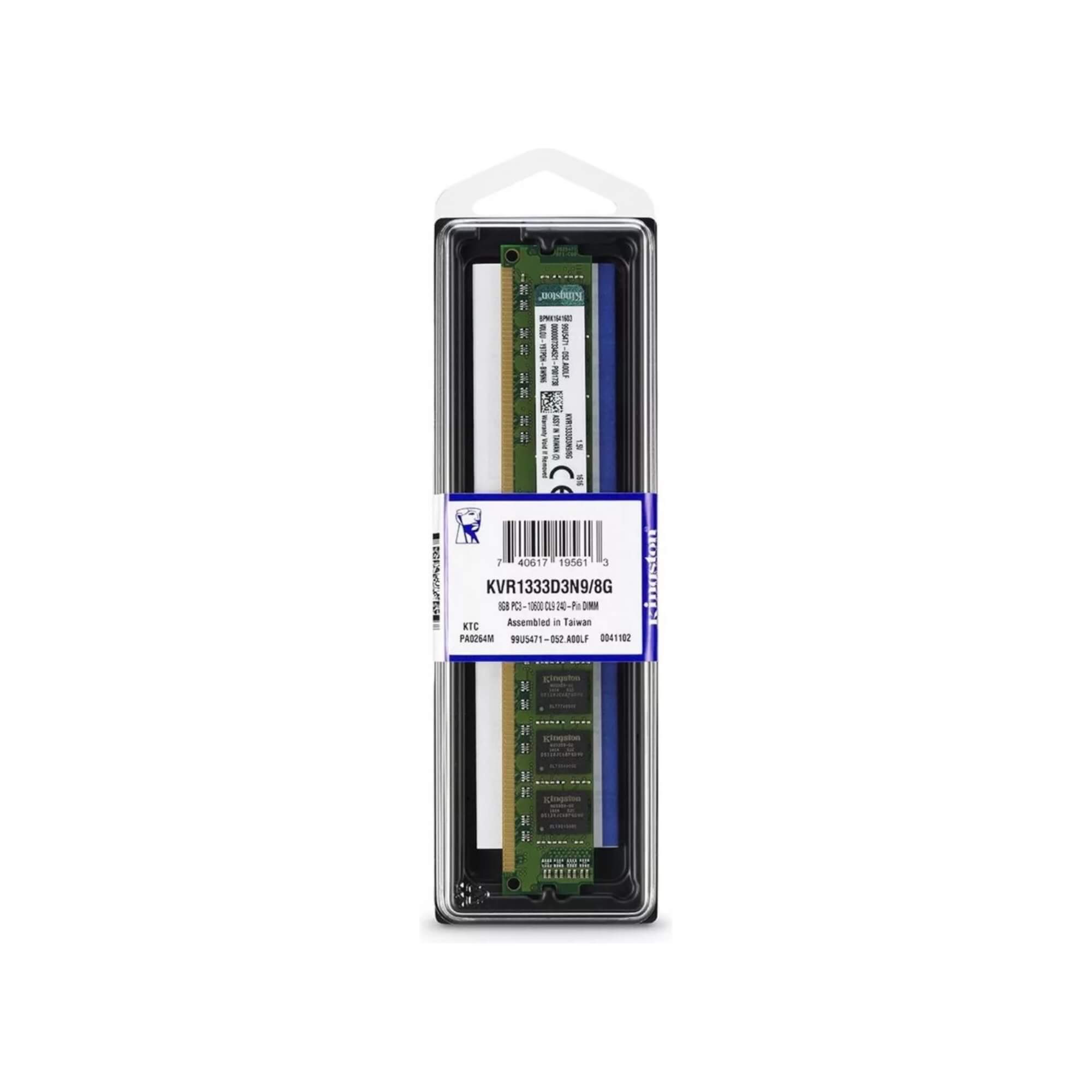Memoria DDR3 8GB 1333Mhz Kingston KVR1333D3N9/8G Kingston - 0392