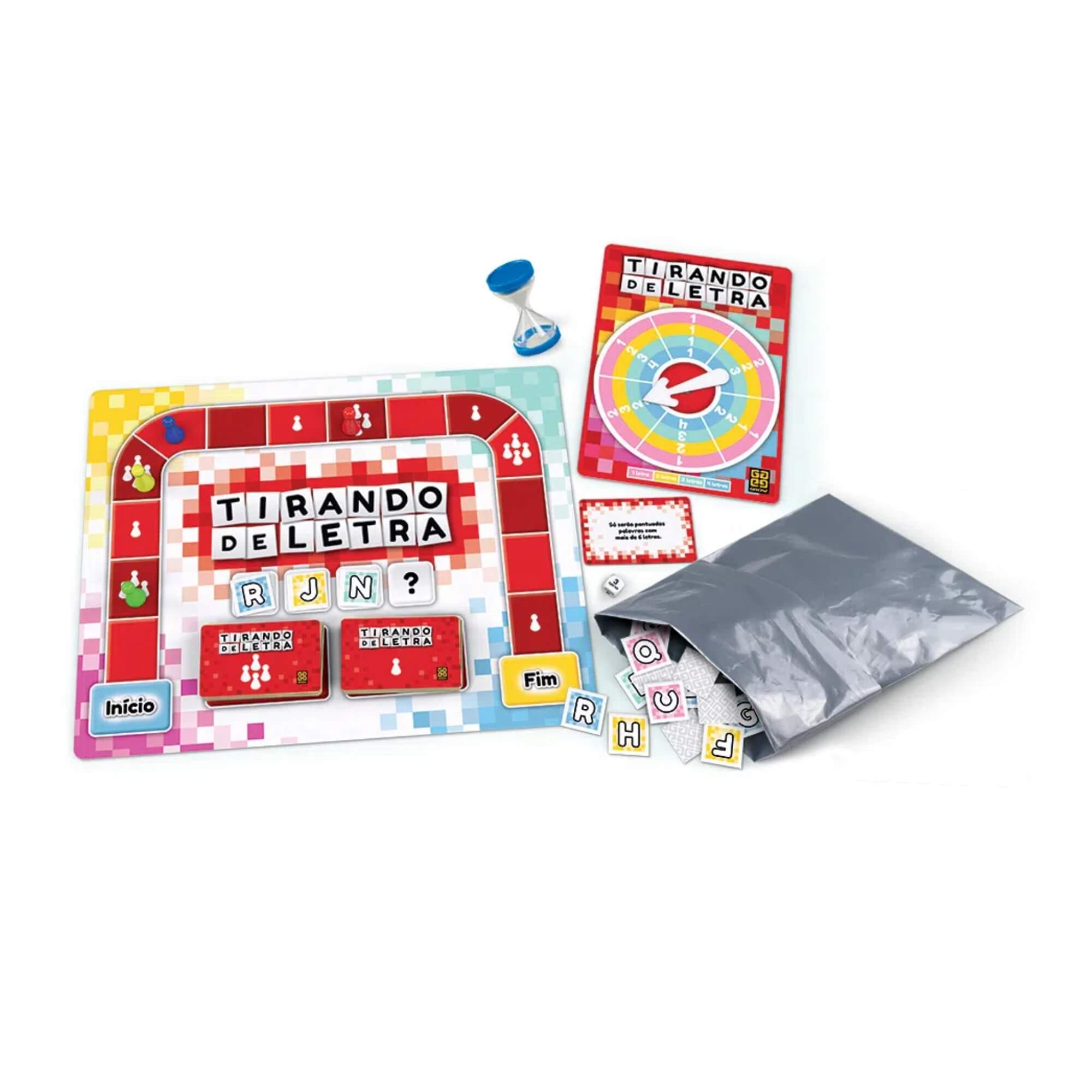 Brinquedo Infantil Jogo de Tabuleiro Tirando de Letra Grow - 03447