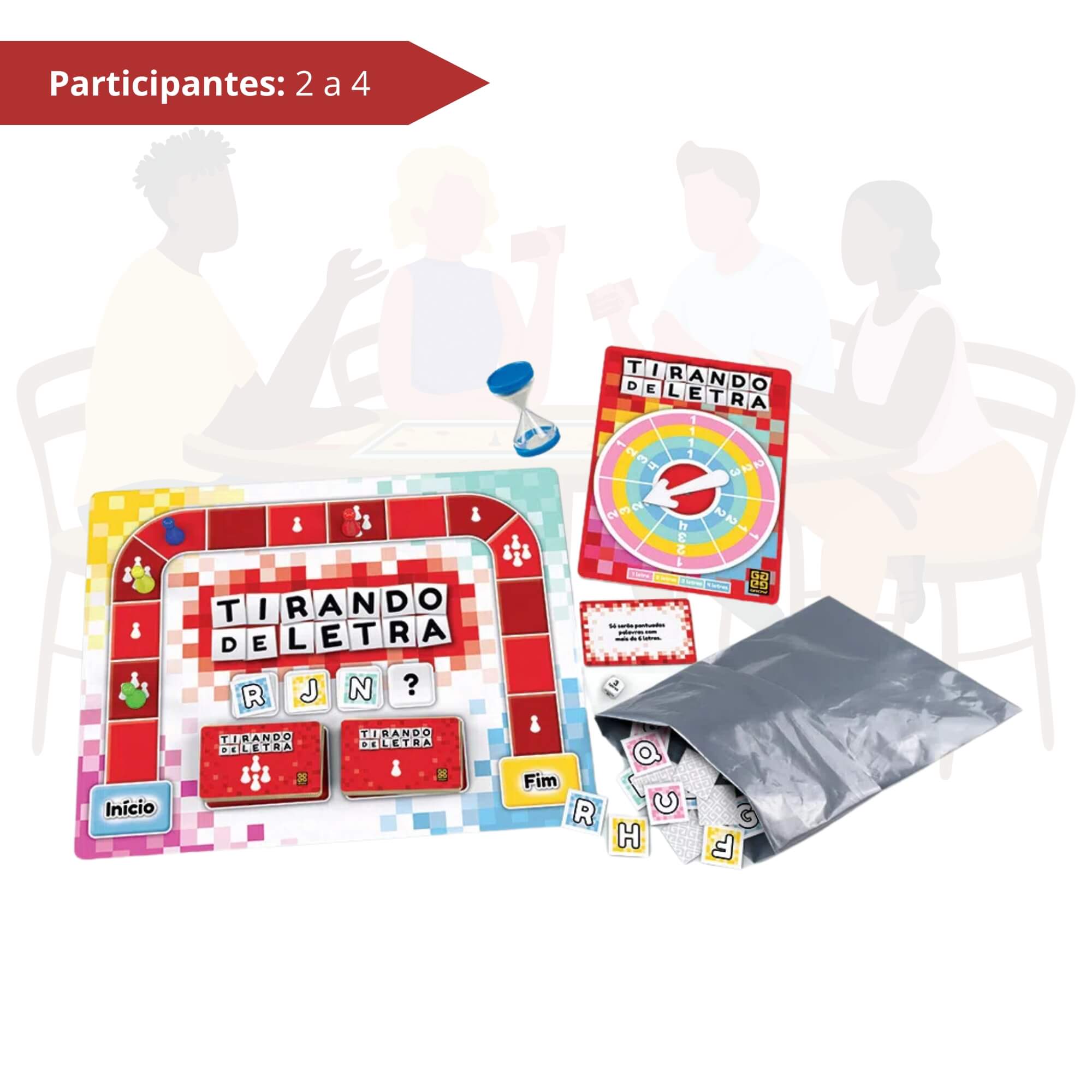 Brinquedo Infantil Jogo de Tabuleiro Tirando de Letra Grow - 03447