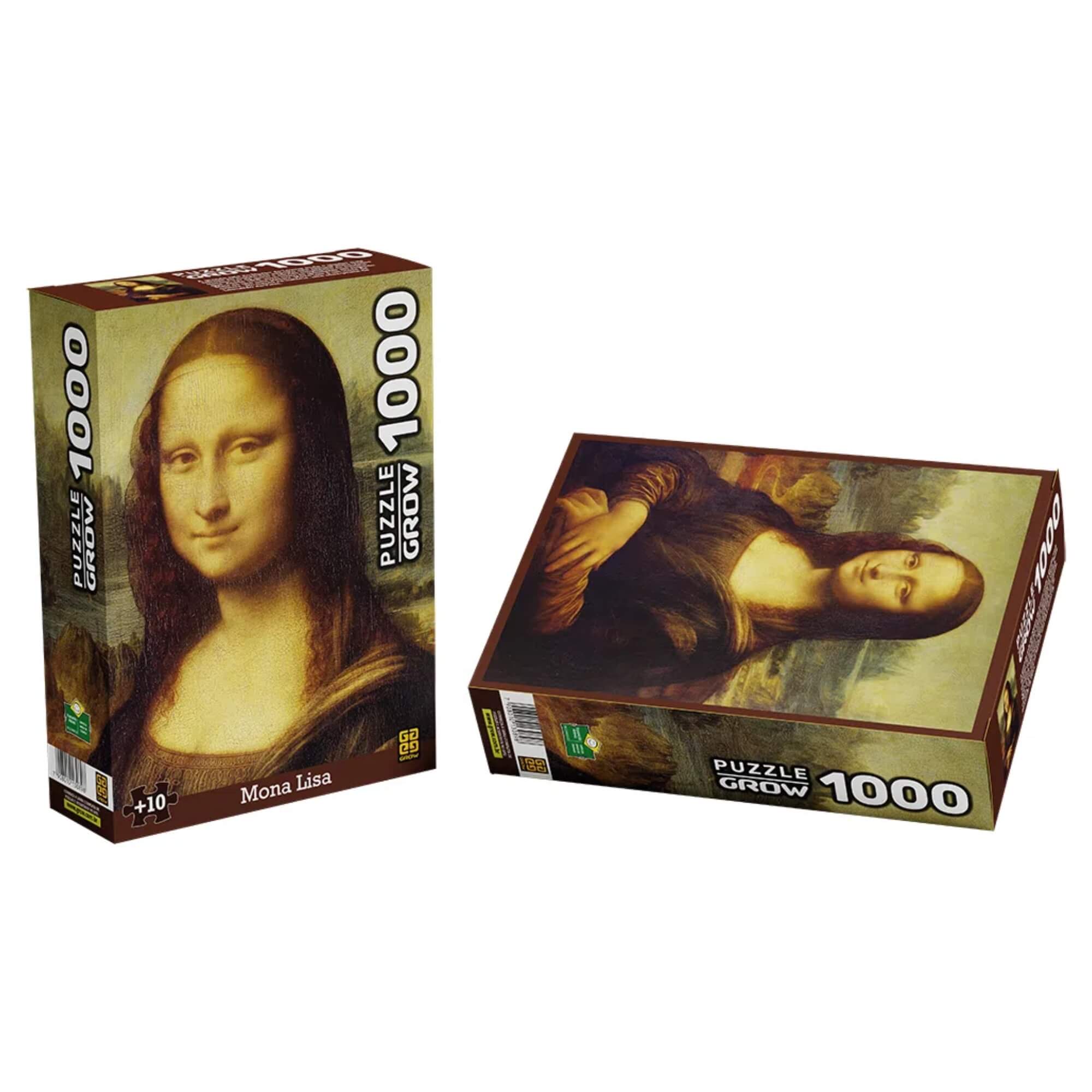 Brinquedo Infantil Quebra-Cabeça Puzzle Monalisa 1000 Peças Grow - 03089