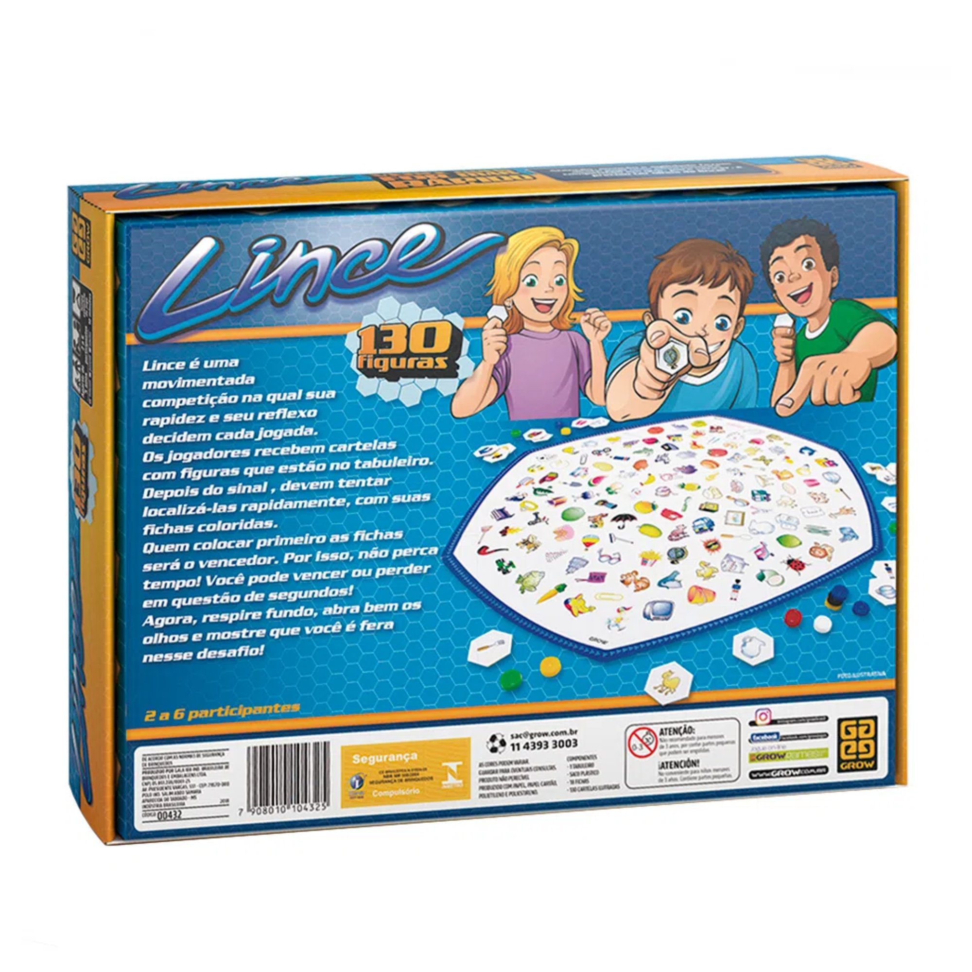 Brinquedo Infantil Jogo de Tabuleiro Lince Grow - 00432